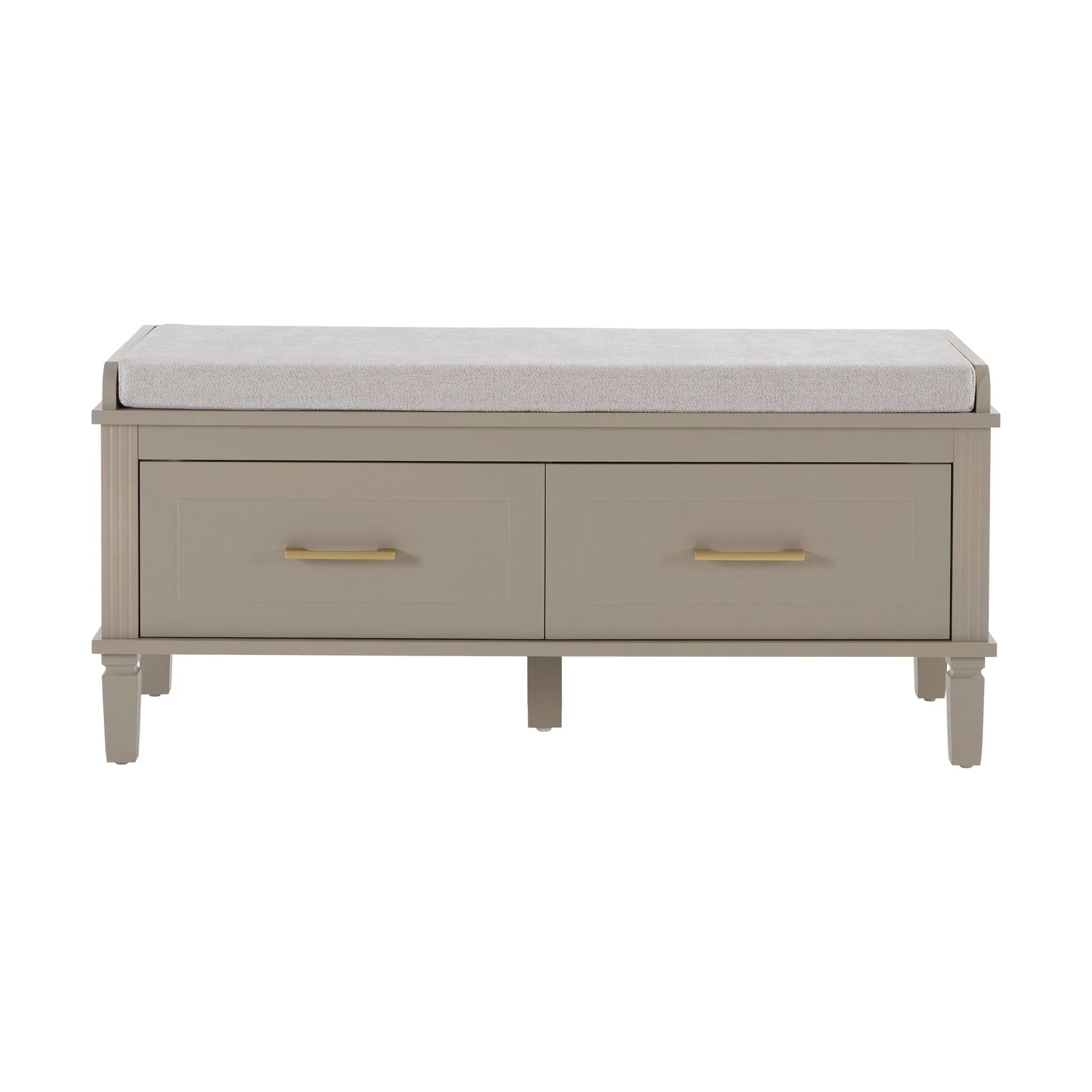 Sienna Storage Cupboard with Seat - Taupe - Image 2