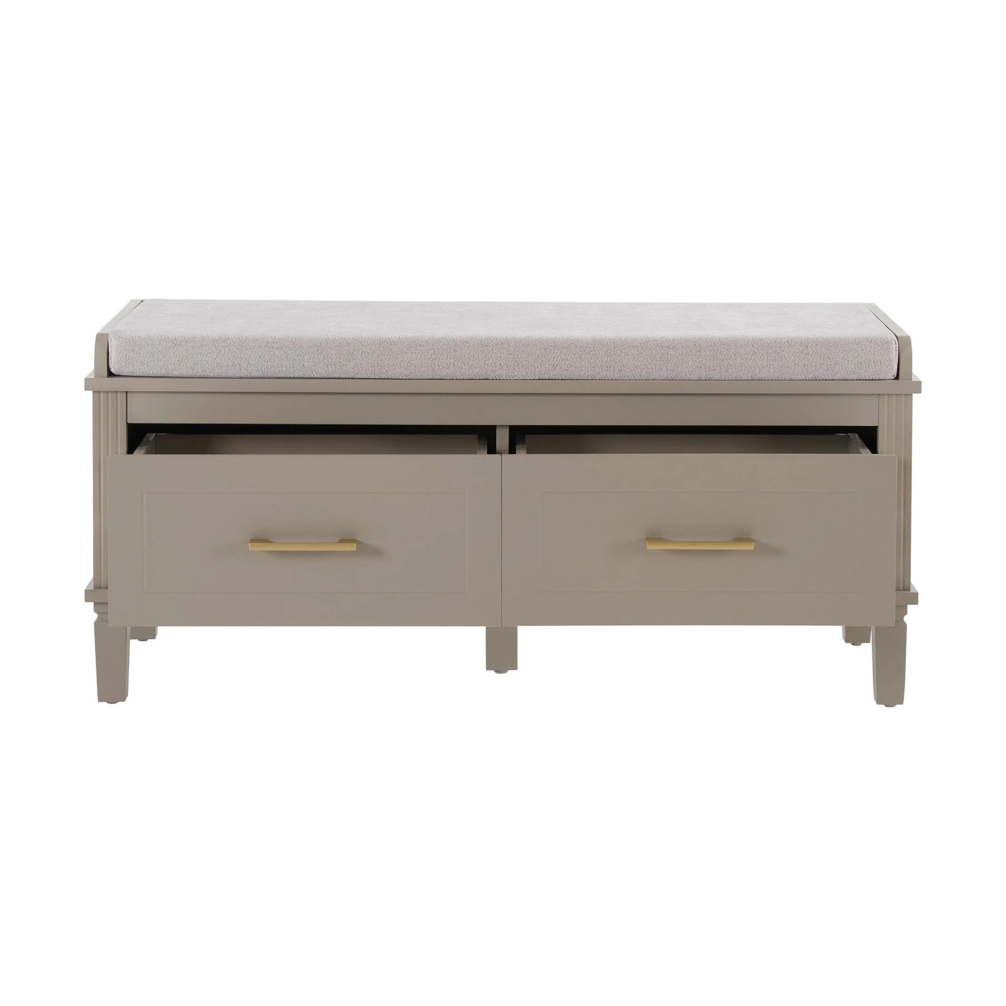 Sienna Storage Cupboard with Seat - Taupe - Image 3