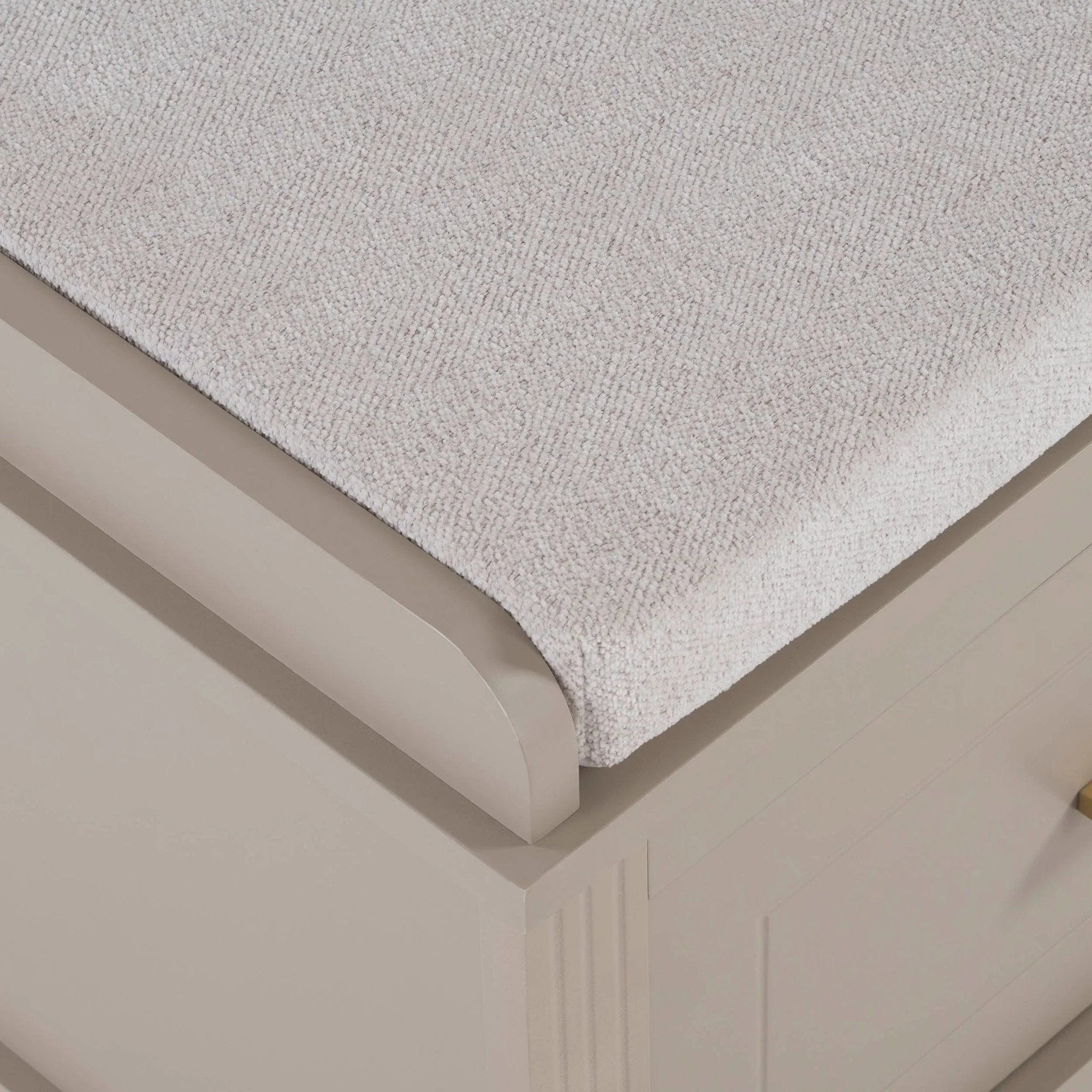 Sienna Storage Cupboard with Seat - Taupe - Image 5