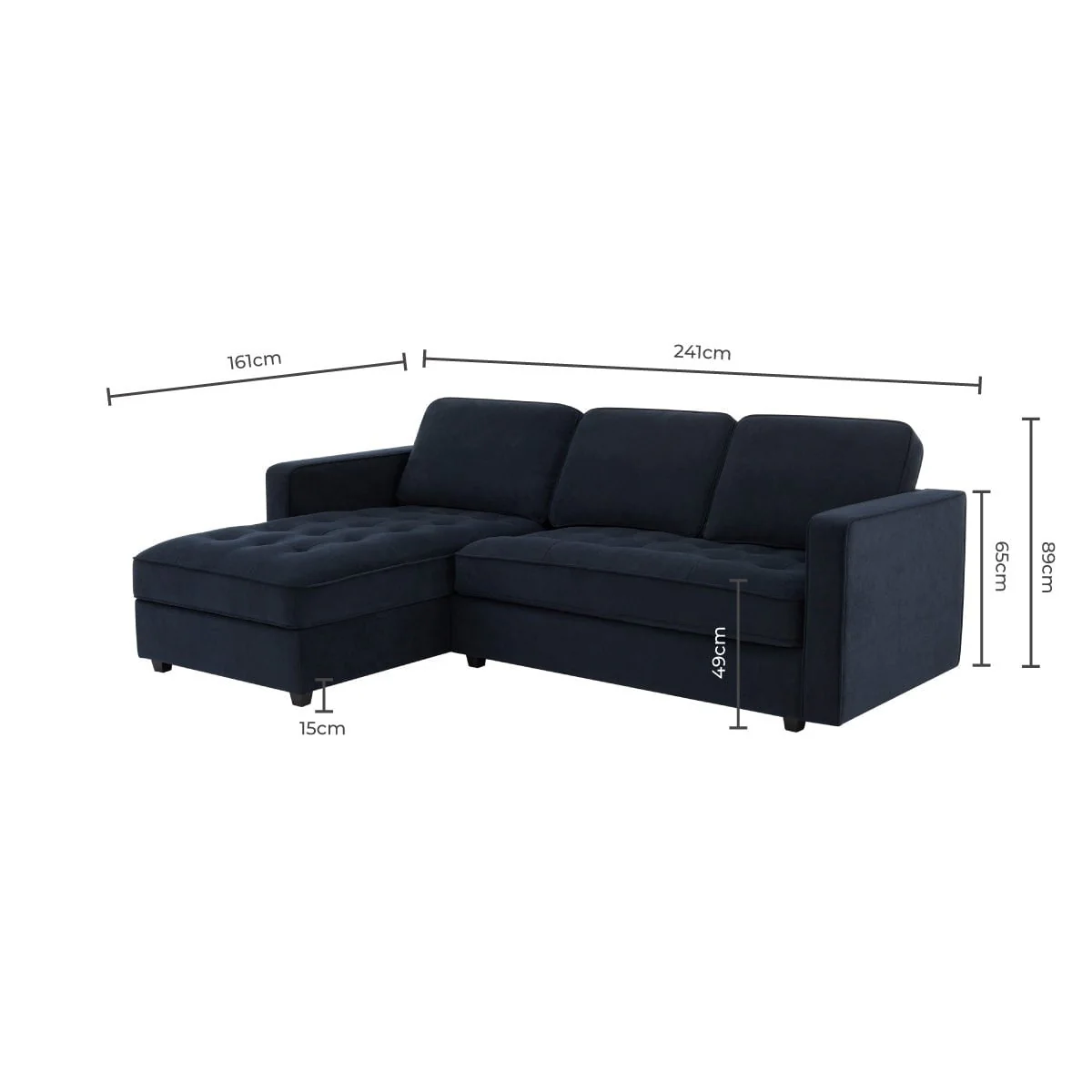 Sloane Left Hand Storage Chaise Sofa - Olive - Image 8