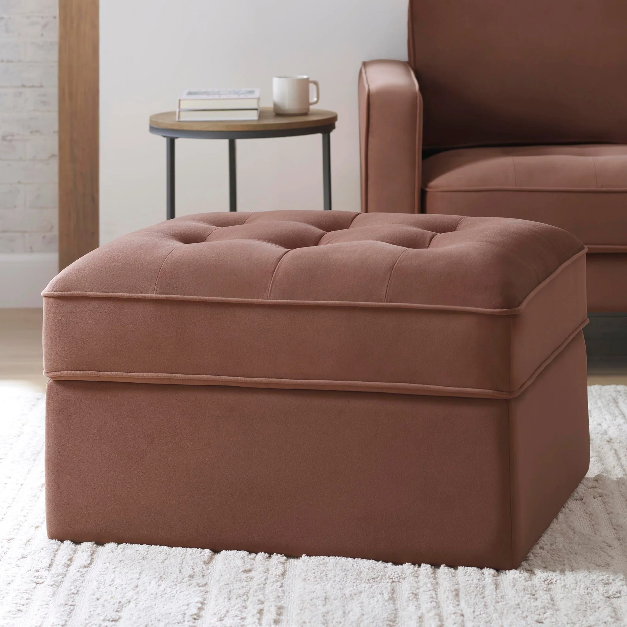 Sloane Ottoman Storage Pouffe - Mauve