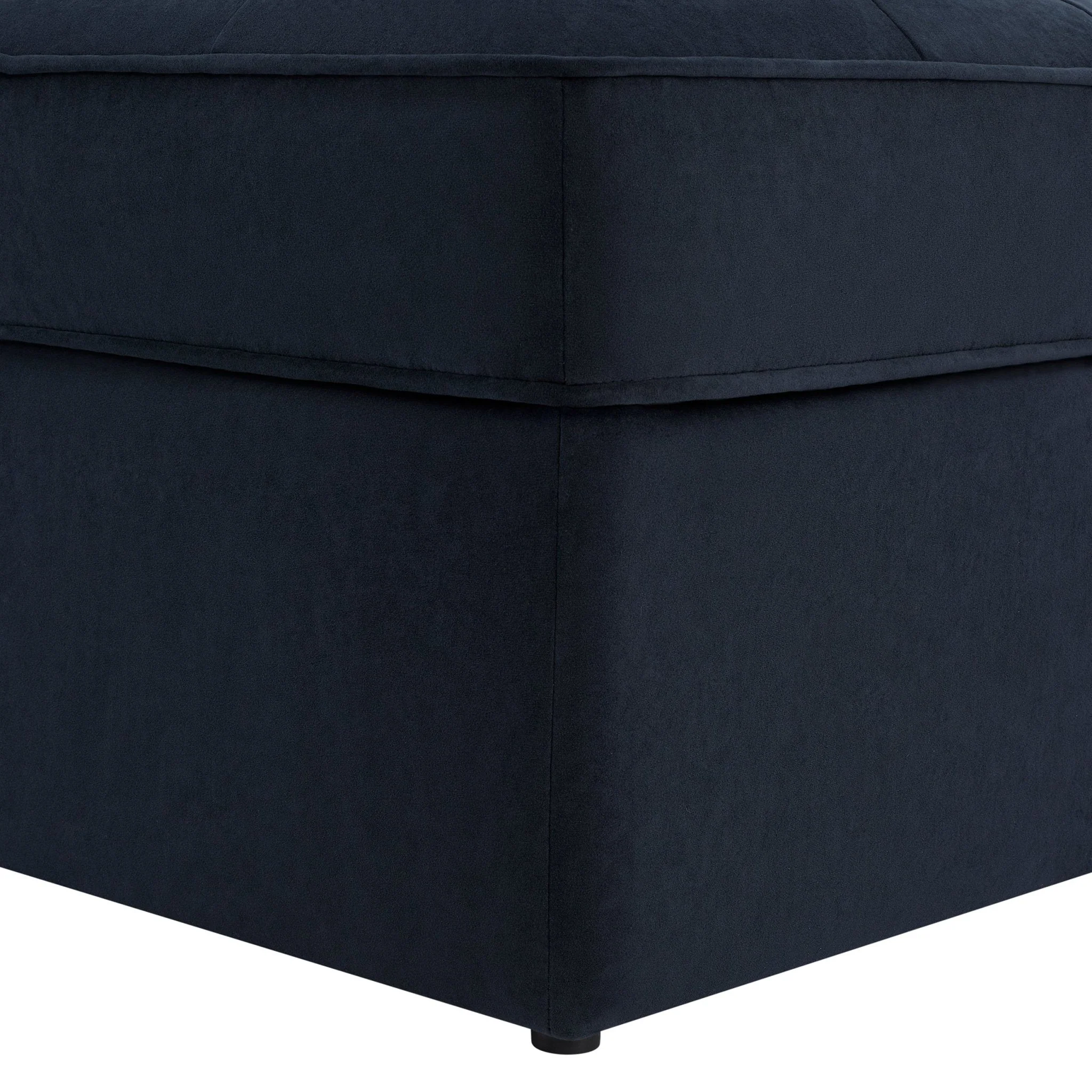Sloane Ottoman Storage Pouffe- Midnight - Image 4