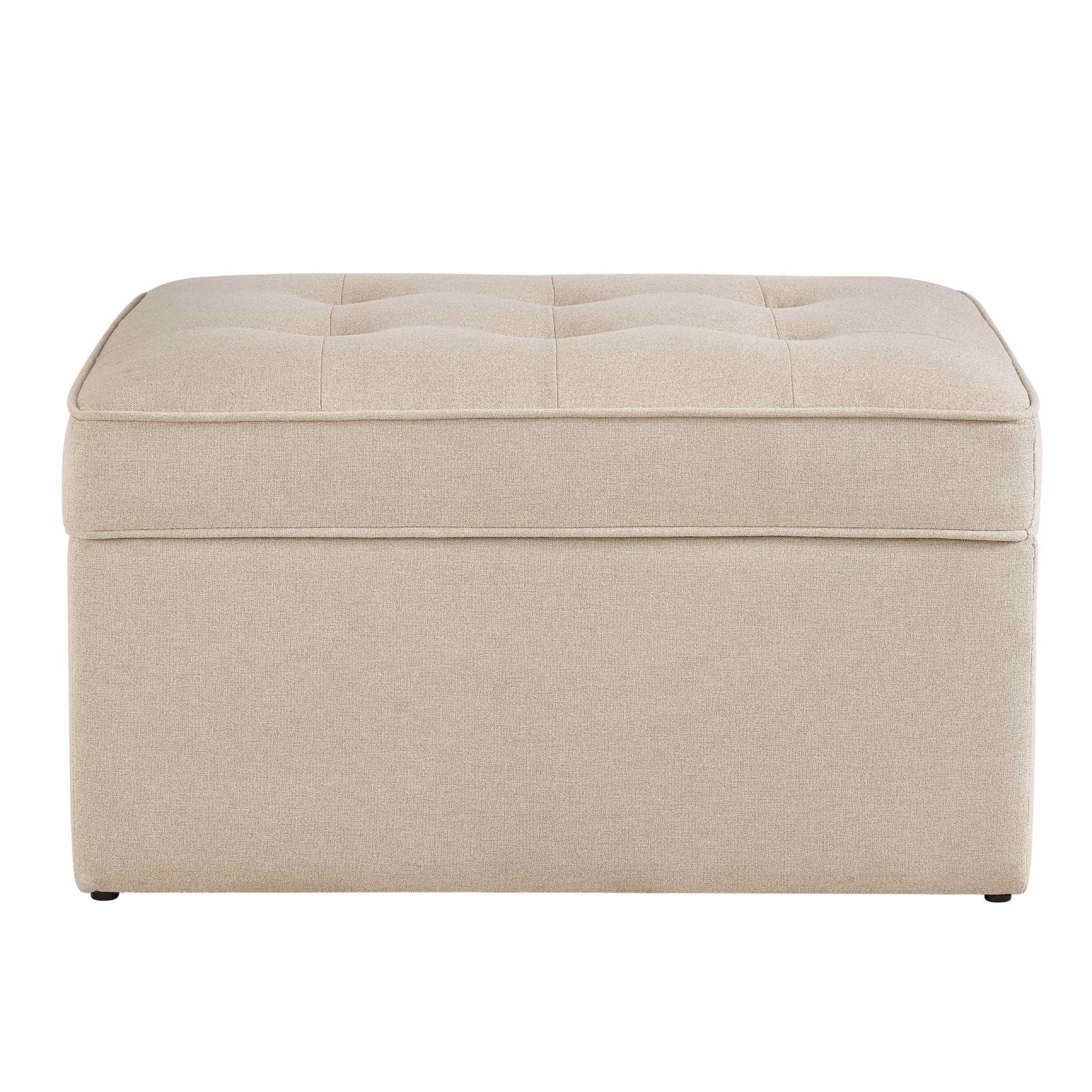 Sloane Ottoman Storage Pouffe - Oatmeal - Image 2