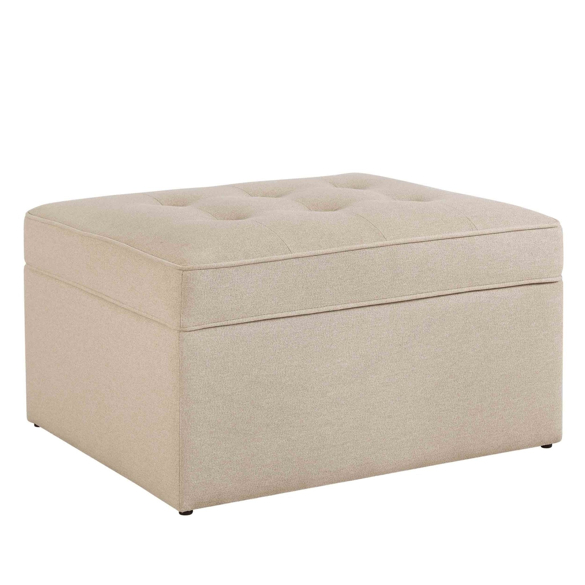 Sloane Ottoman Storage Pouffe - Oatmeal - Image 3