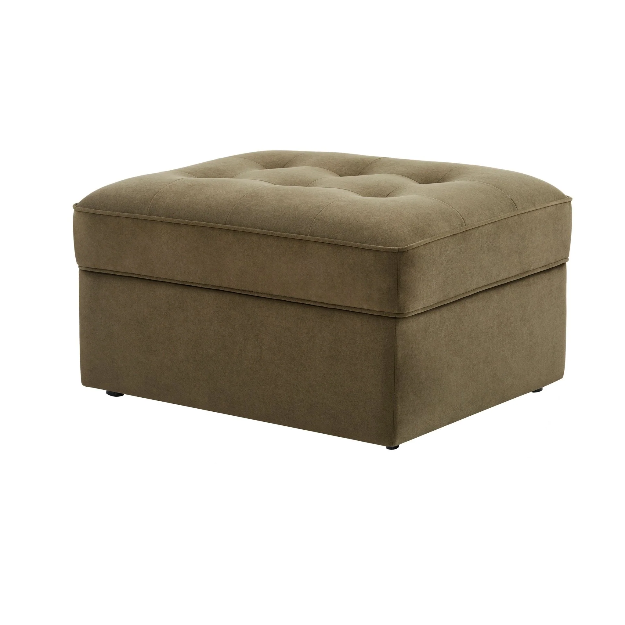Sloane Ottoman Storage Pouffe - Olive - Image 3
