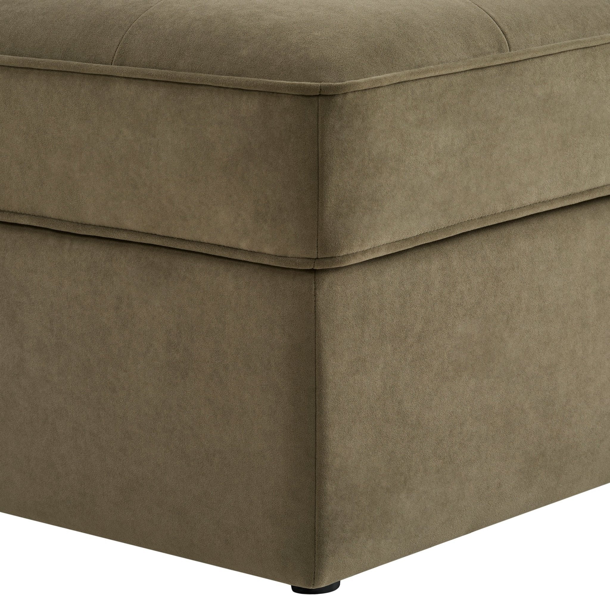 Sloane Ottoman Storage Pouffe - Olive - Image 4