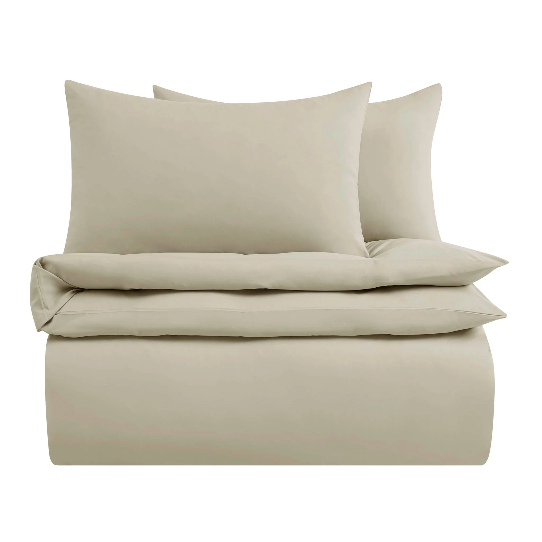 Soft Touch Microfibre Duvet Cover Set - Stone - Image 8