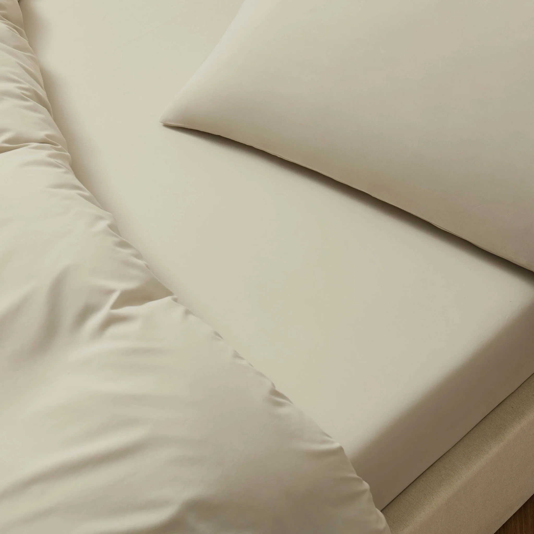 Soft Touch Microfibre Fitted Sheet - Stone - Image 3