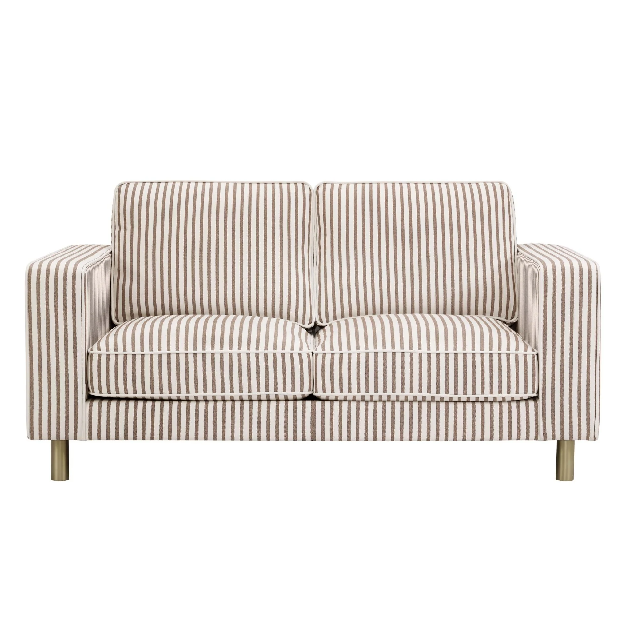 Soho 2 Seater Sofa - Chocolate Stripe - Image 2