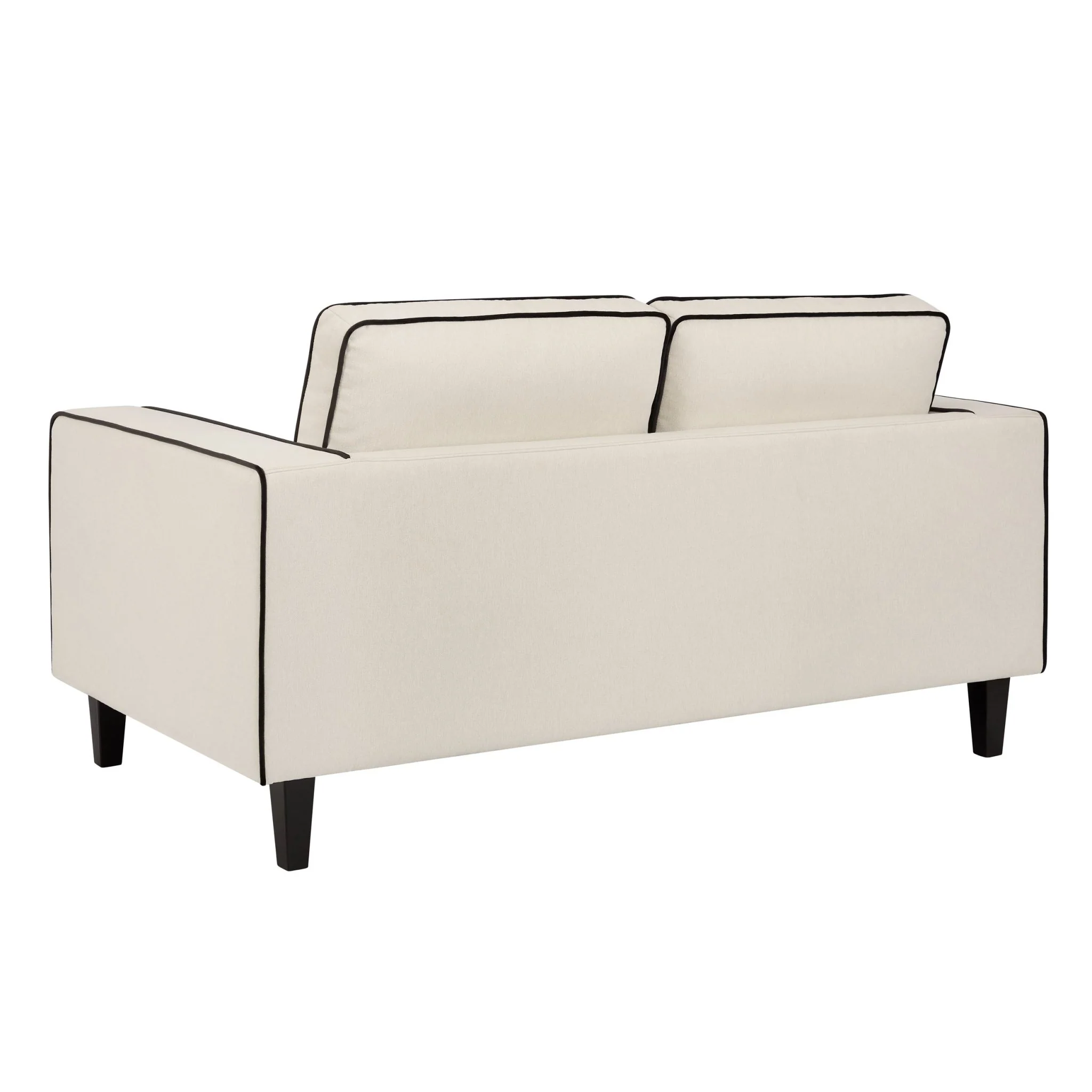 Soho 2 Seater Sofa - Cream Linen/Black - Image 6
