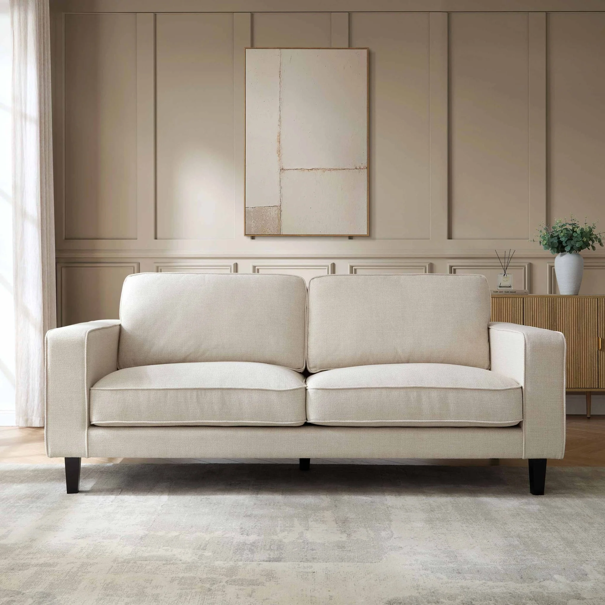 Soho 3 Seater Sofa - Beige - Image 2
