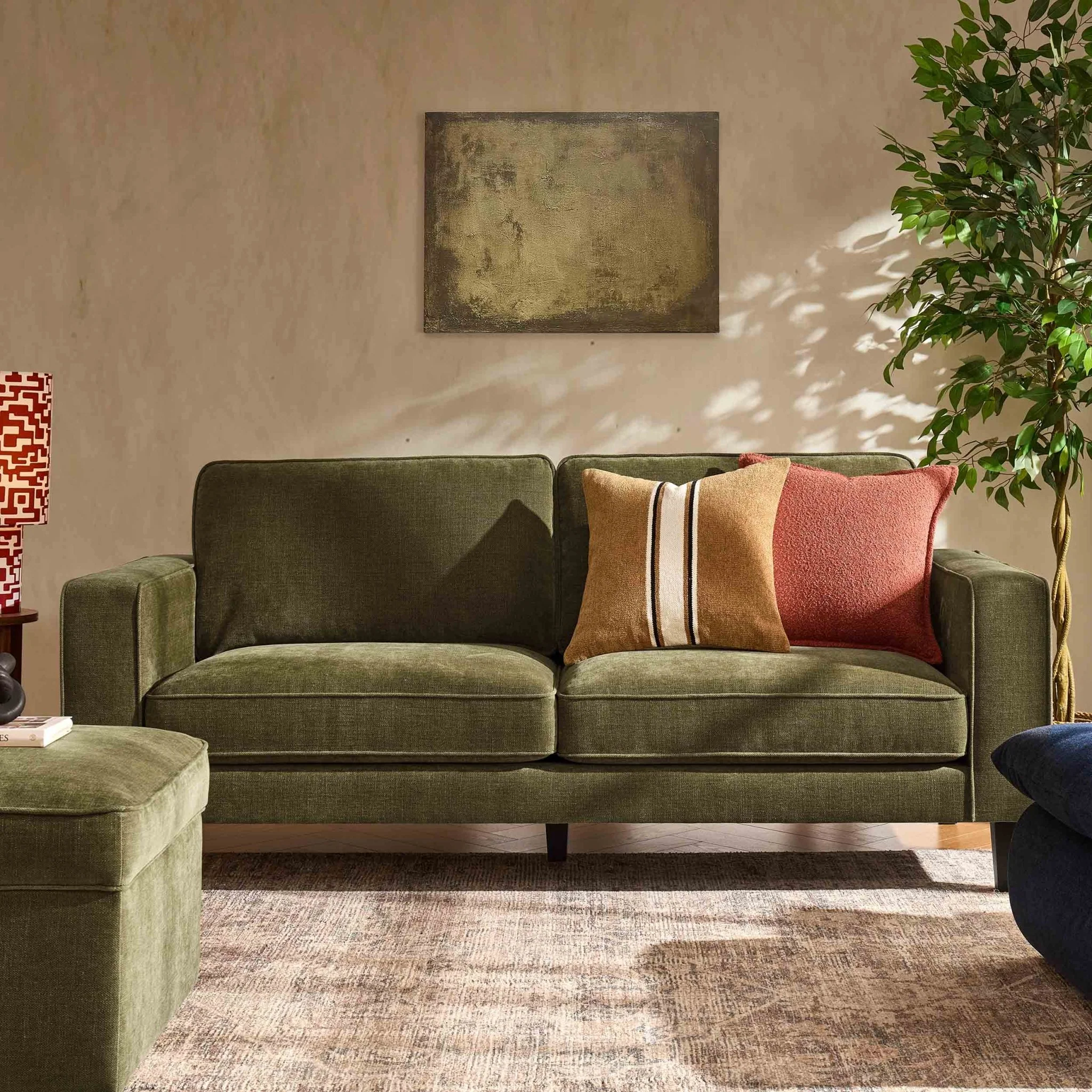 Soho 3 Seater Sofa - Chenille Olive