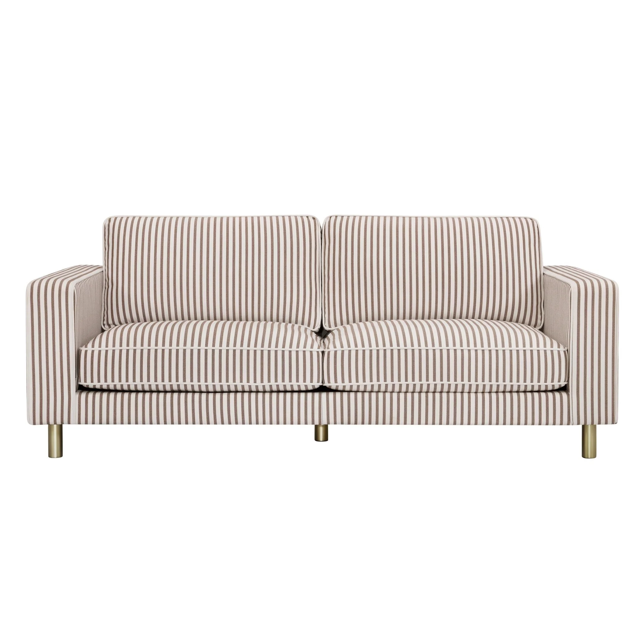 Soho 3 Seater Sofa - Chocolate Stripe - Image 2