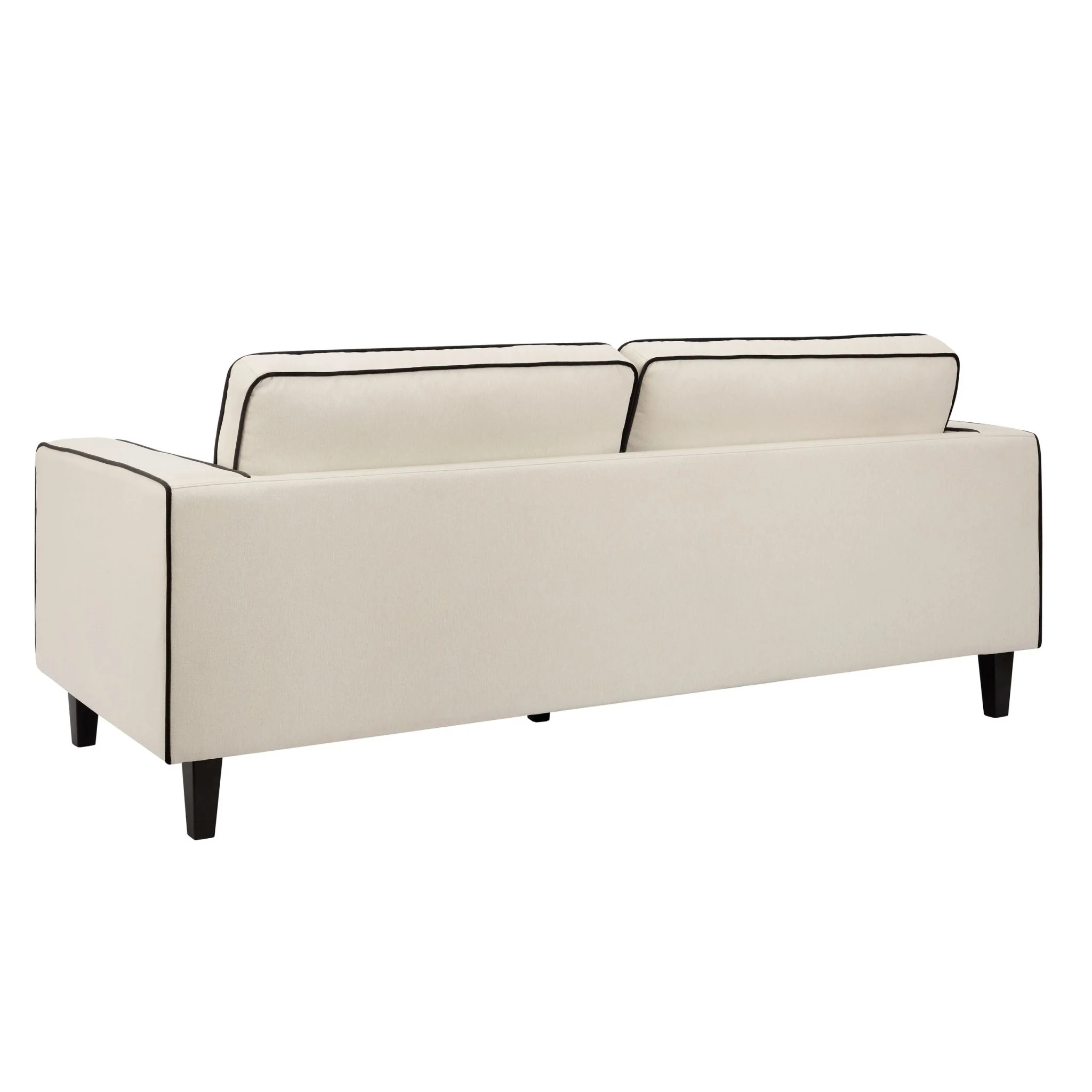 Soho 3 Seater Sofa - Cream Linen/Black - Image 6