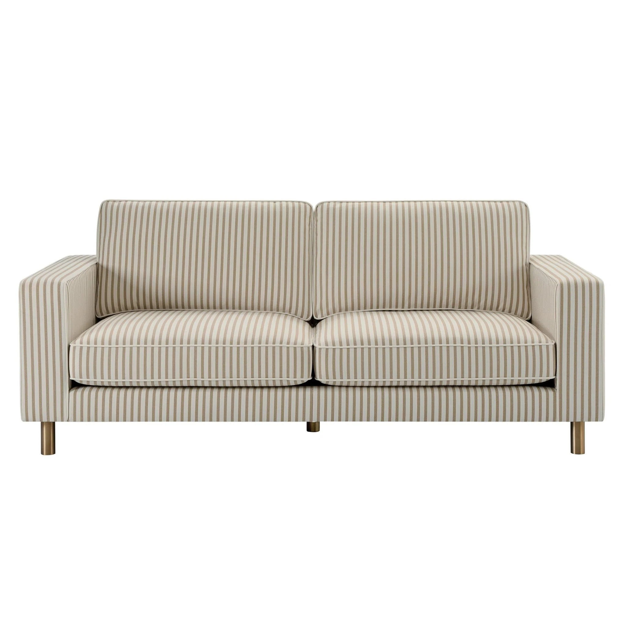 Soho 3 Seater Sofa - Sand Stripe - Image 4