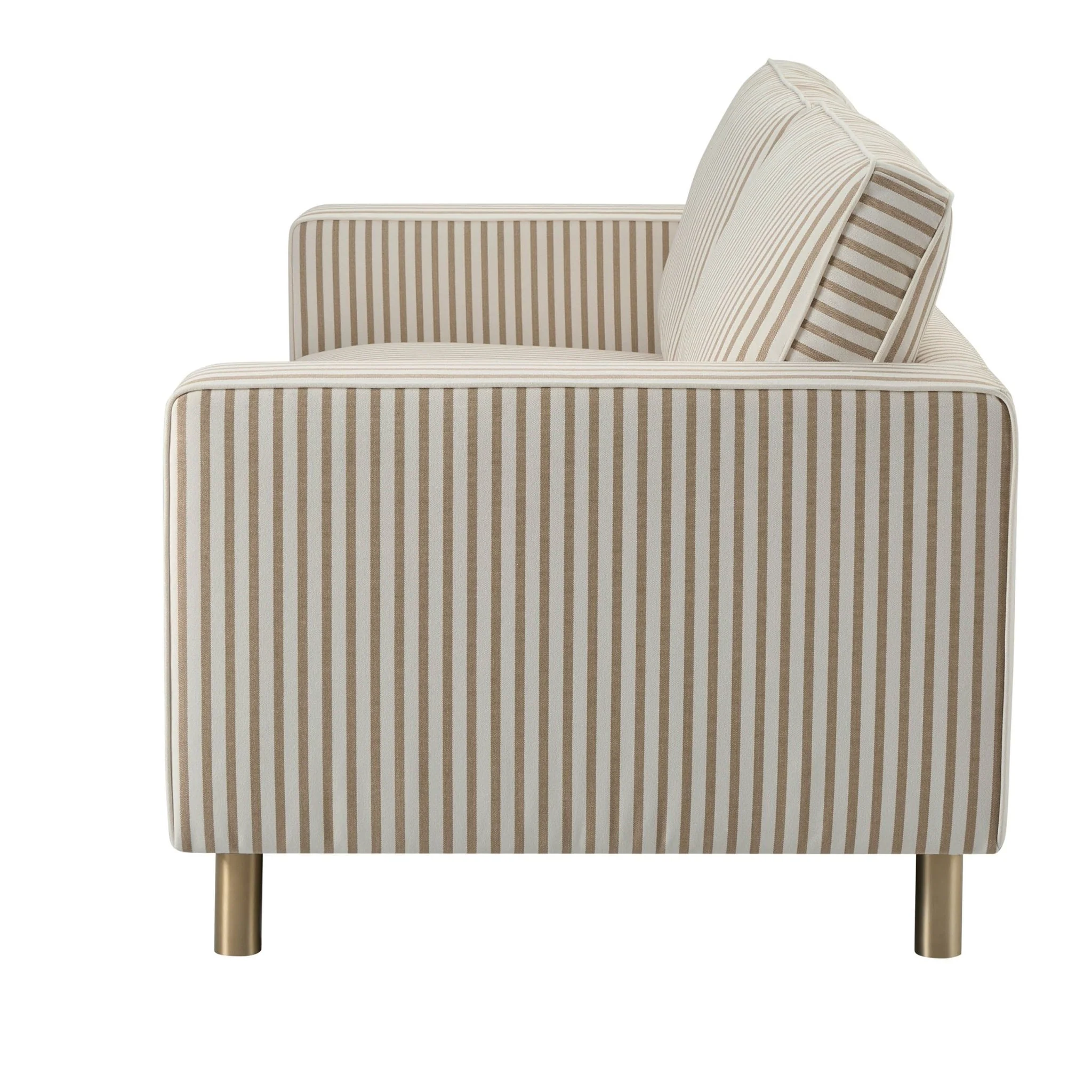Soho 3 Seater Sofa - Sand Stripe - Image 5