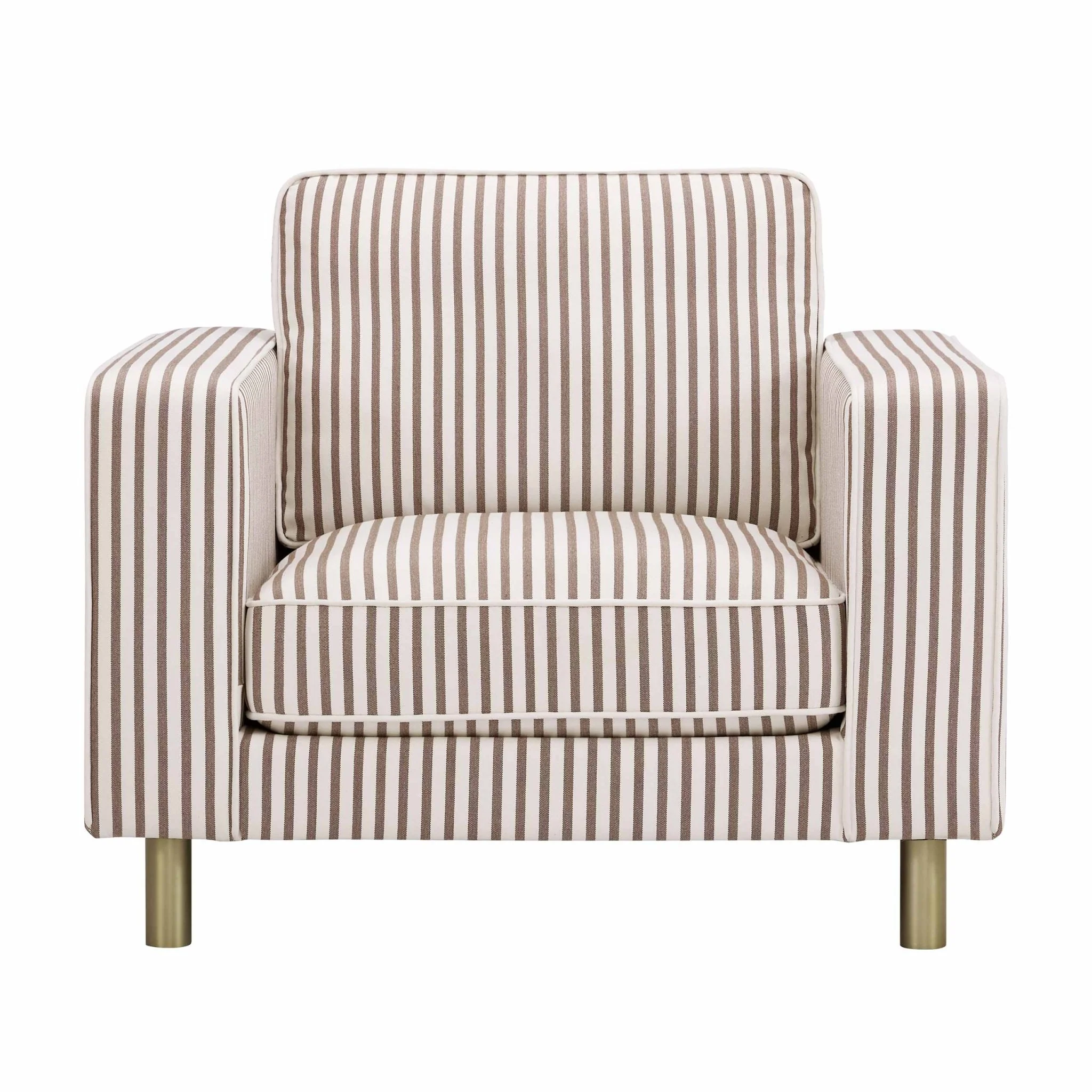 Soho Armchair - Chocolate Stripe - Image 2