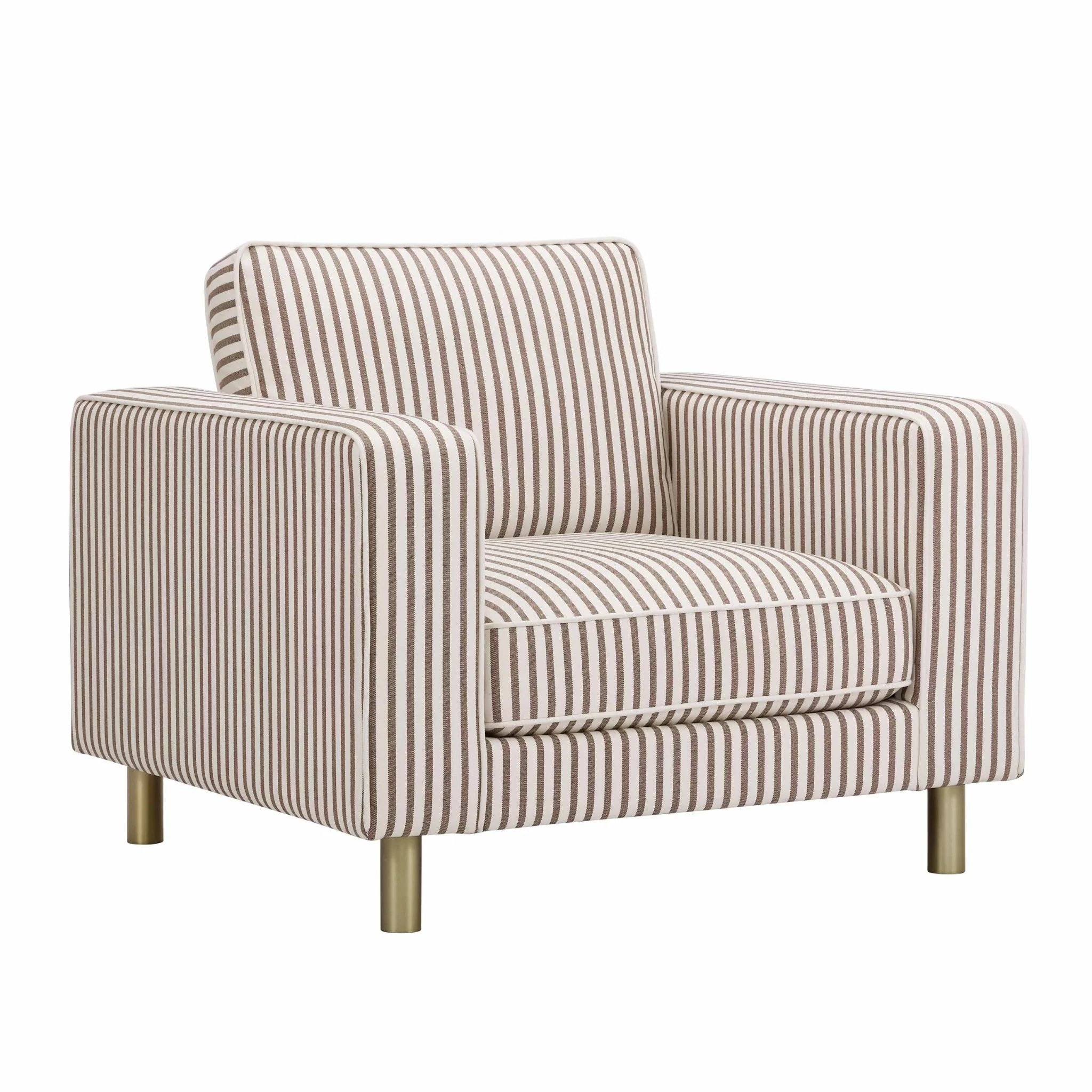 Soho Armchair - Chocolate Stripe - Image 3