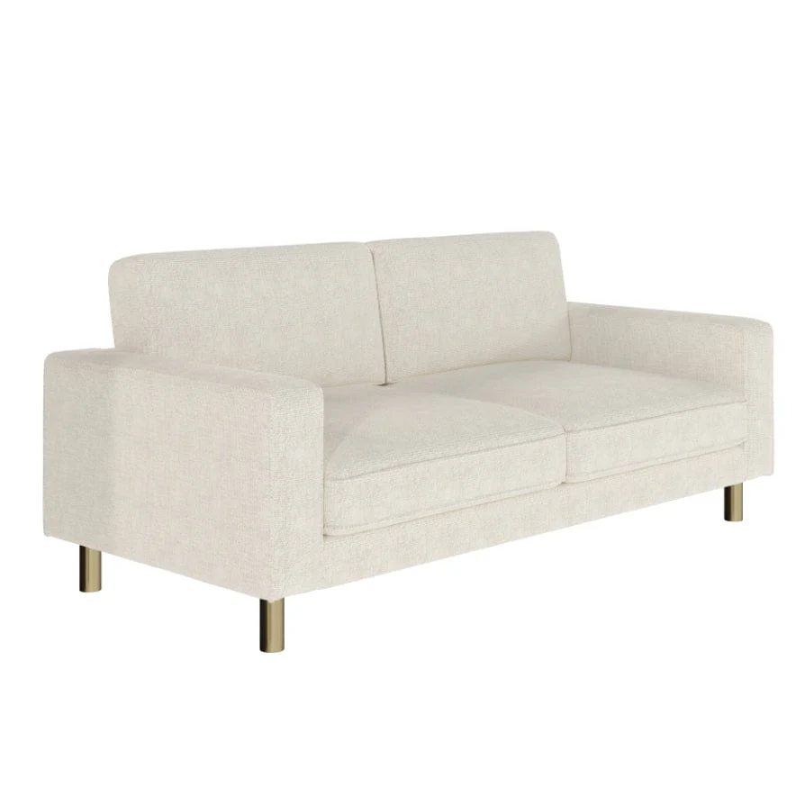 Soho Bouclé 3 Seater Sofa - Ivory - Image 4