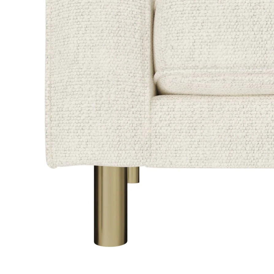 Soho Bouclé 3 Seater Sofa - Ivory - Image 5