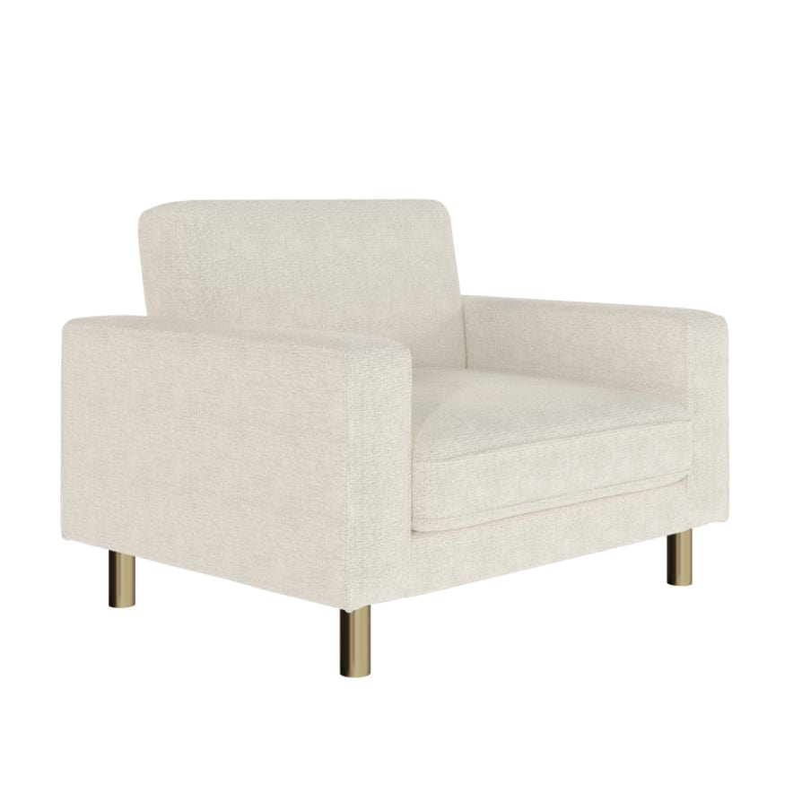 Soho Bouclé Loveseat - Ivory - Image 3