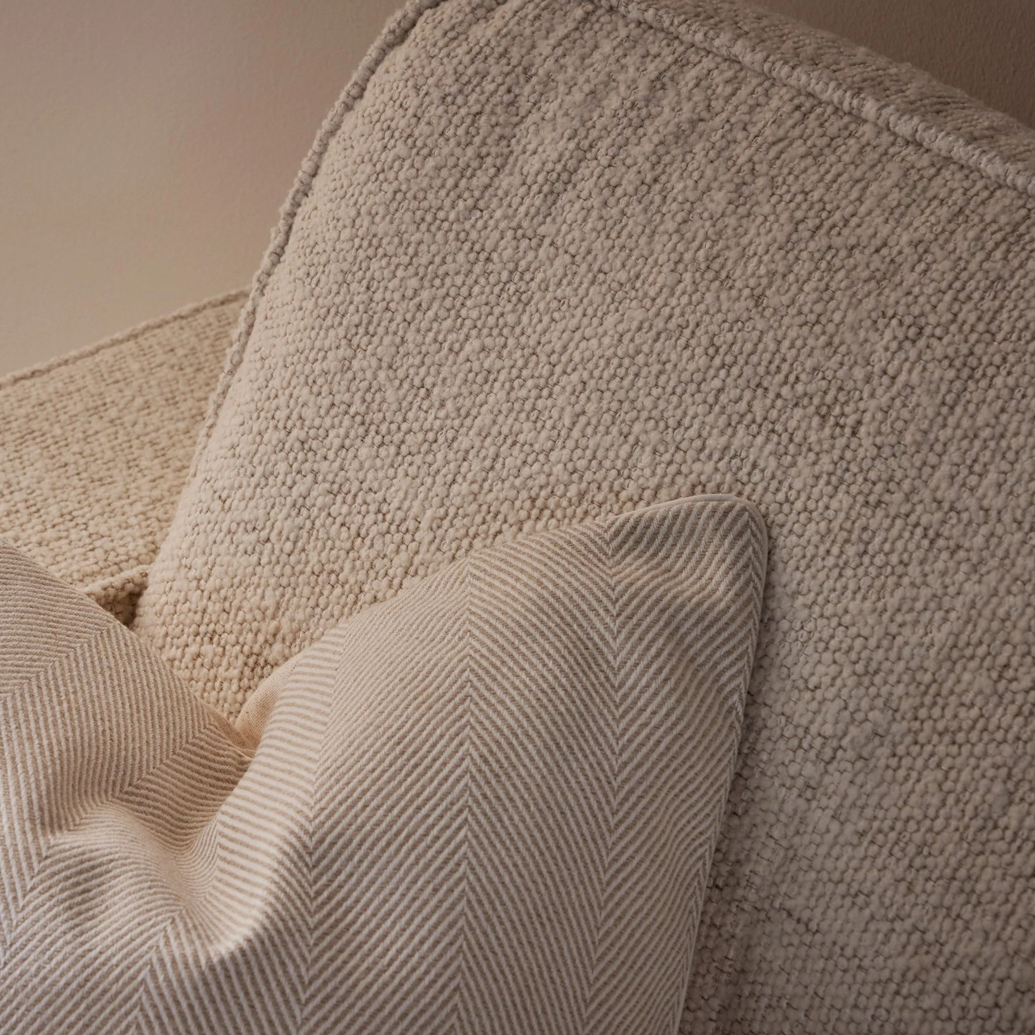 Soho Bouclé Loveseat - Ivory - Image 7