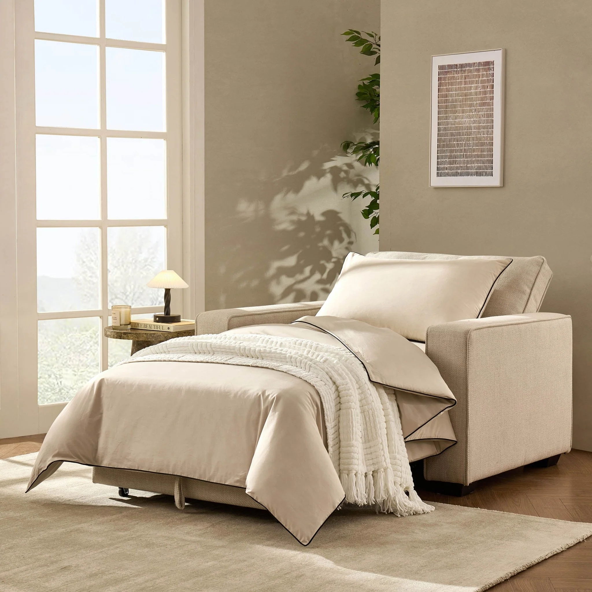 Soho Chair Bed - Beige - Image 2