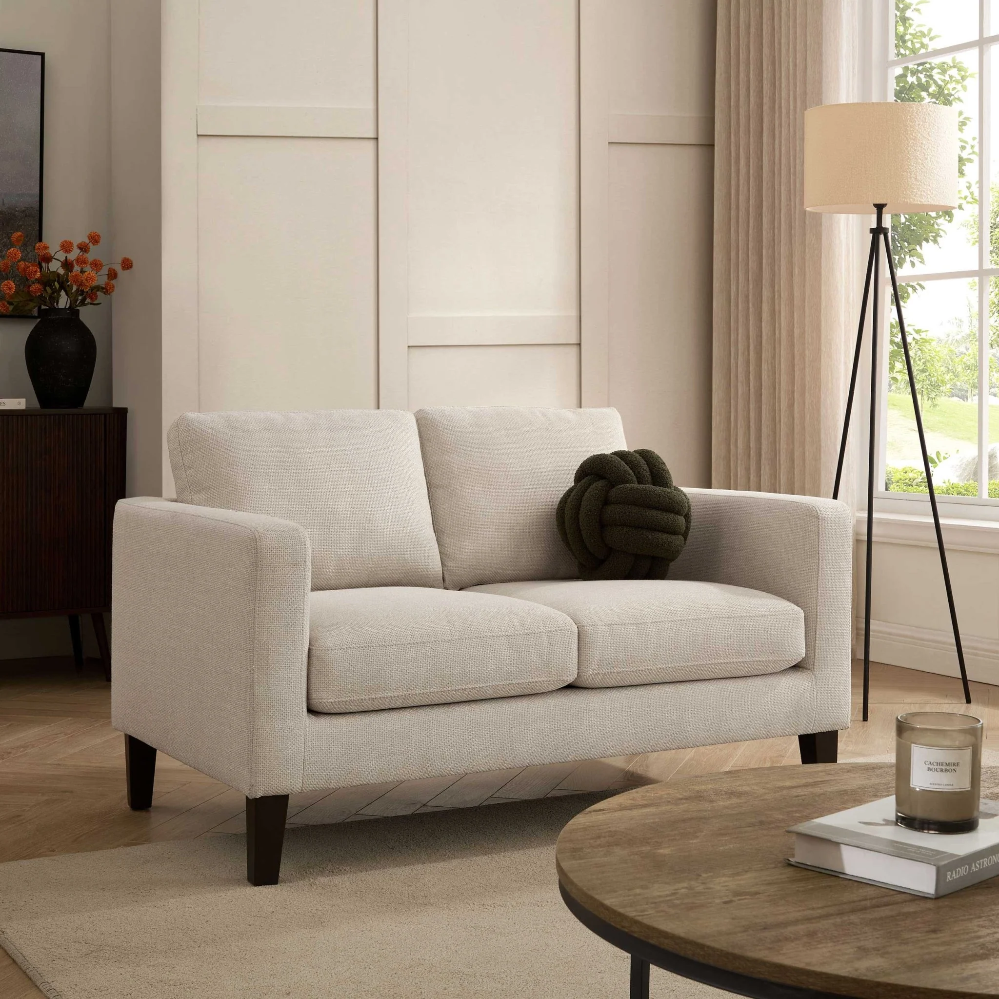Soho Compact 2 Seater Sofa - Beige - Image 4