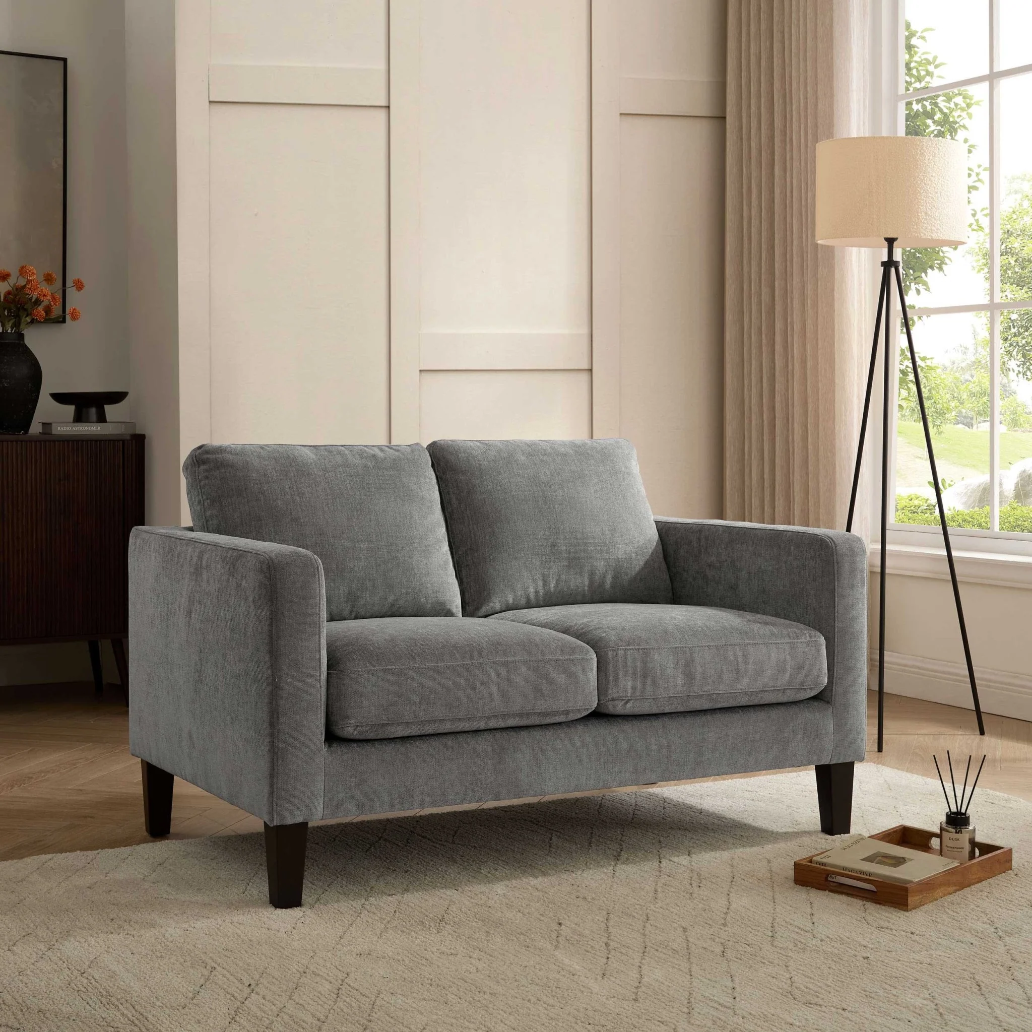 Soho Compact 2 Seater Sofa - Grey - Image 4