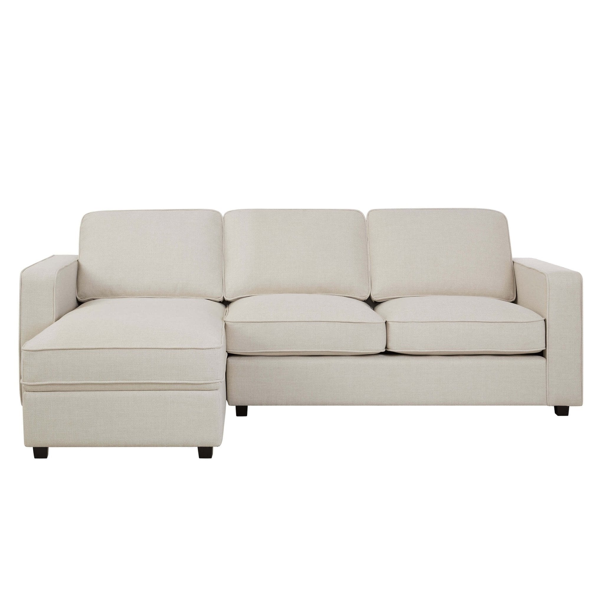 Soho Left Hand Storage Chaise Sofa - Beige - Image 3