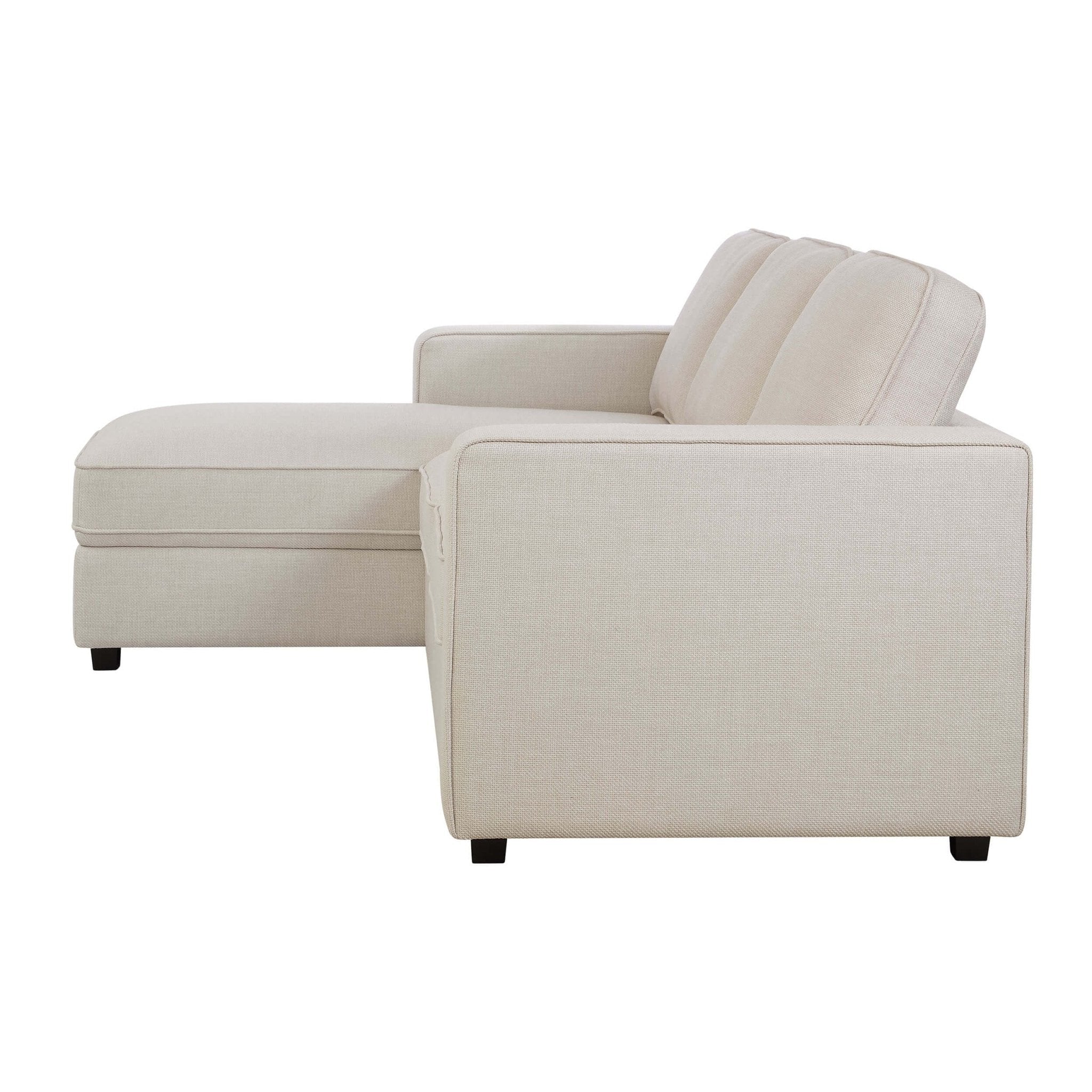Soho Left Hand Storage Chaise Sofa - Beige - Image 4