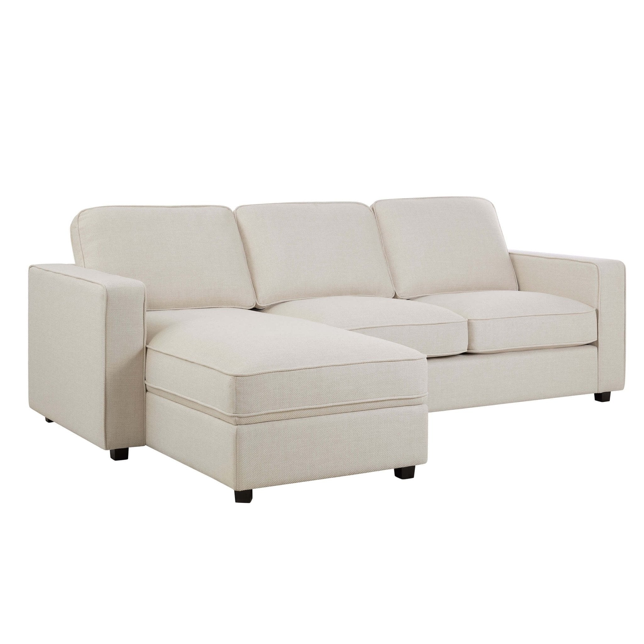 Soho Left Hand Storage Chaise Sofa - Beige - Image 5