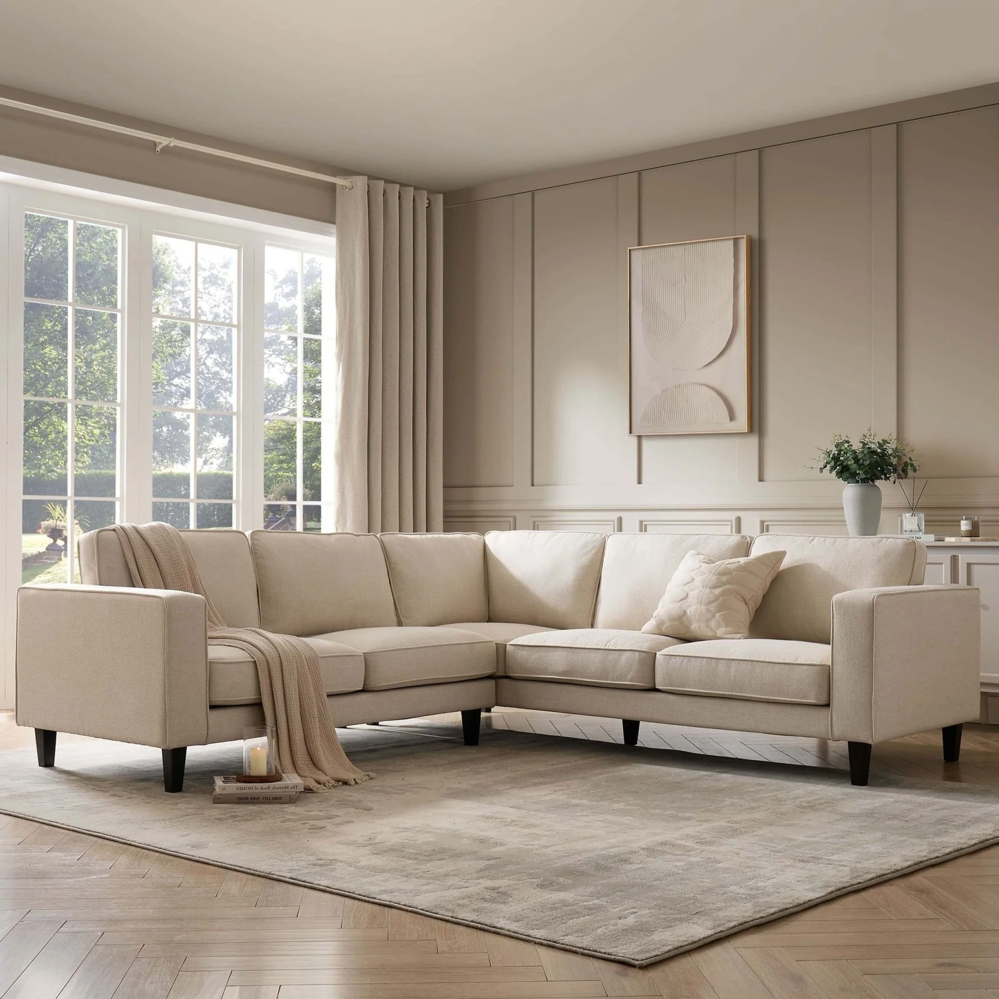 Soho Left Hand Corner Sofa - Beige