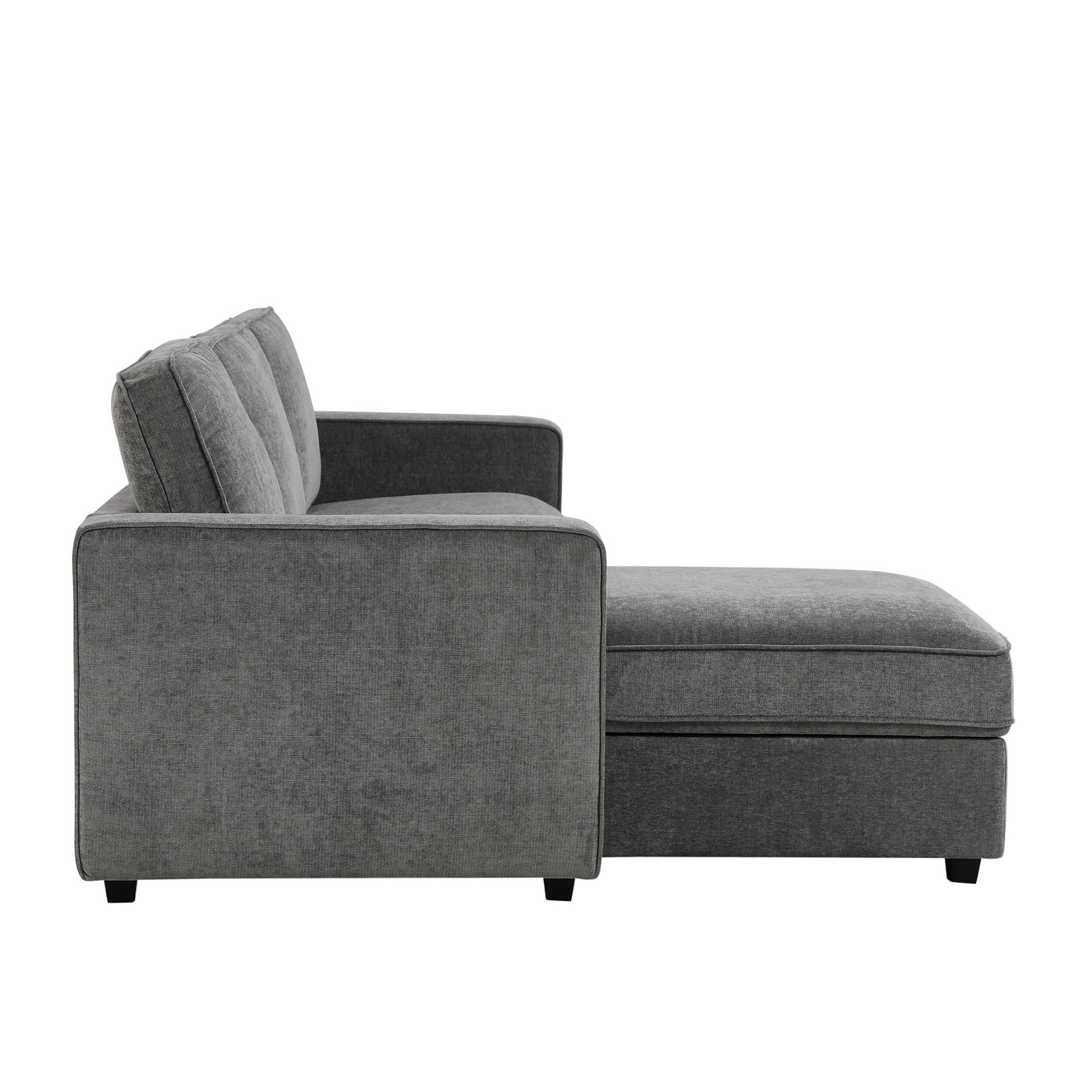 Soho Left Hand Storage Chaise Sofa - Grey - Image 5