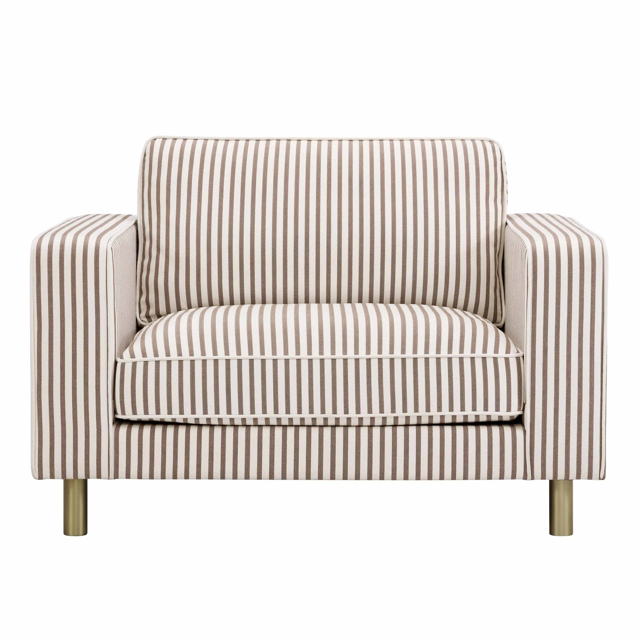 Soho Loveseat - Chocolate Stripe - Image 2