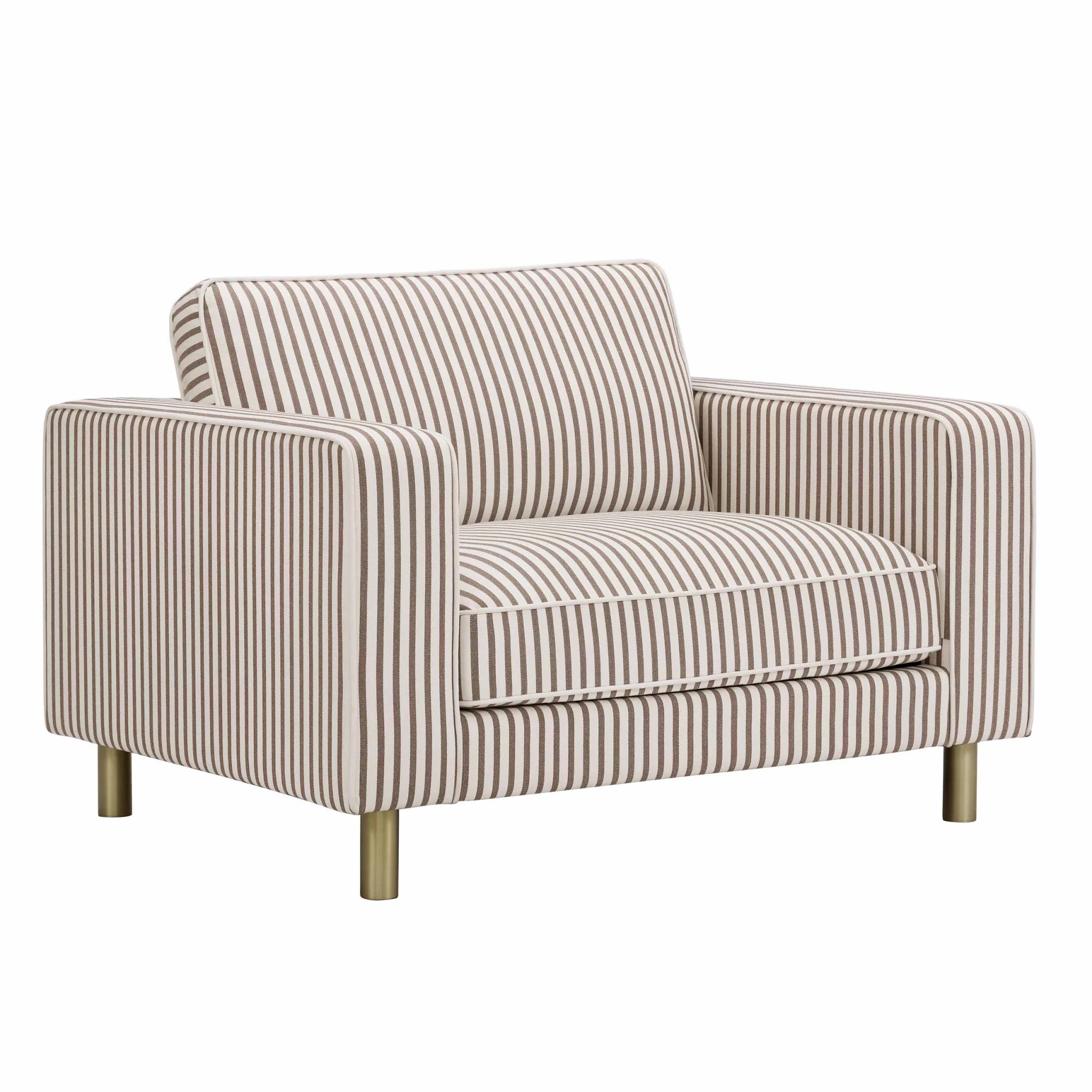 Soho Loveseat - Chocolate Stripe - Image 4