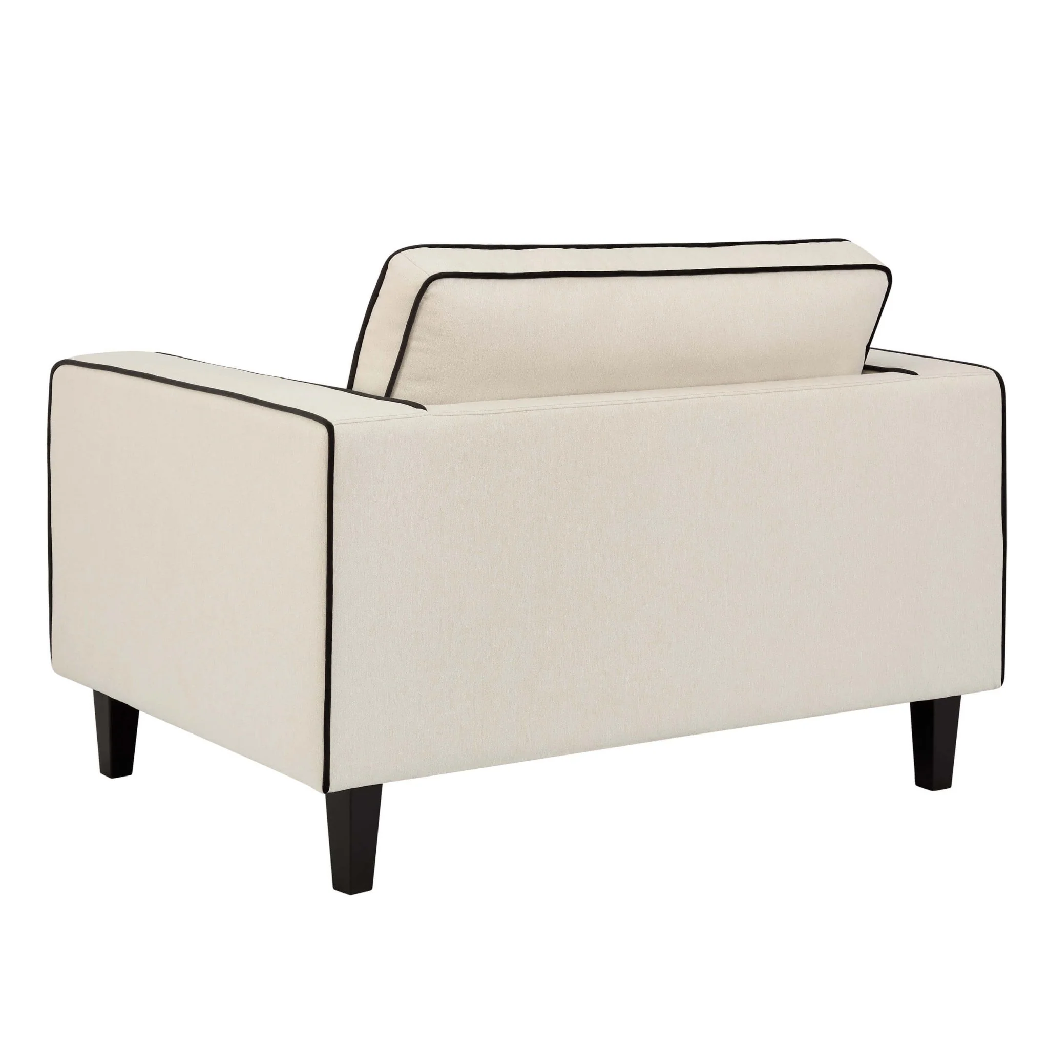 Soho Loveseat - Cream Linen/Black - Image 5