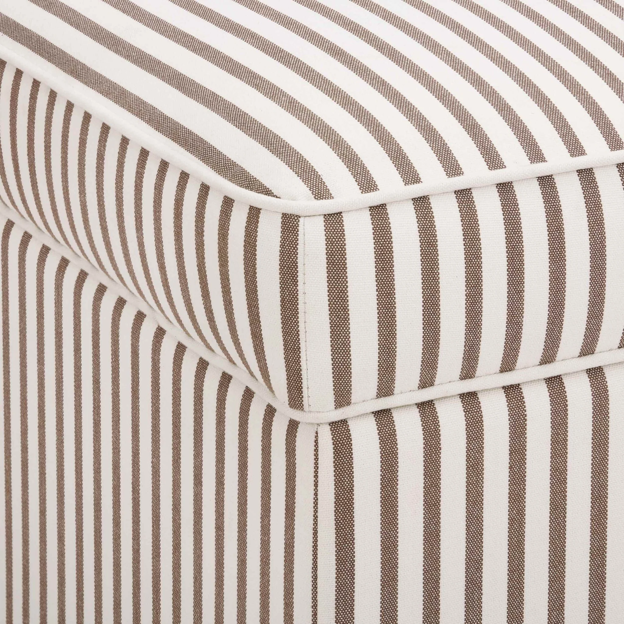 Soho Ottoman Storage Pouffe - Chocolate Stripe - Image 5