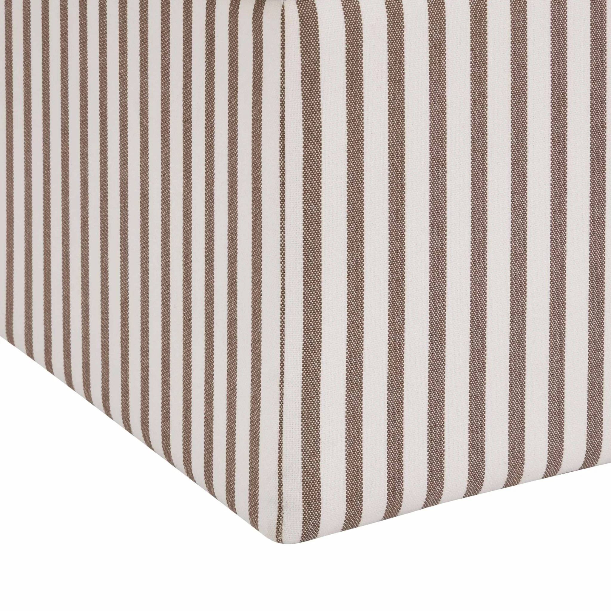 Soho Ottoman Storage Pouffe - Chocolate Stripe - Image 6