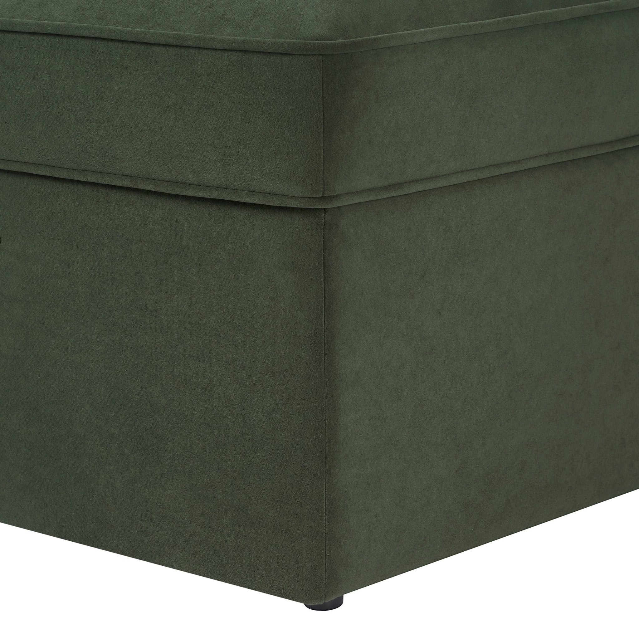 Soho Ottoman Storage Pouffe - Dark Olive - Image 4