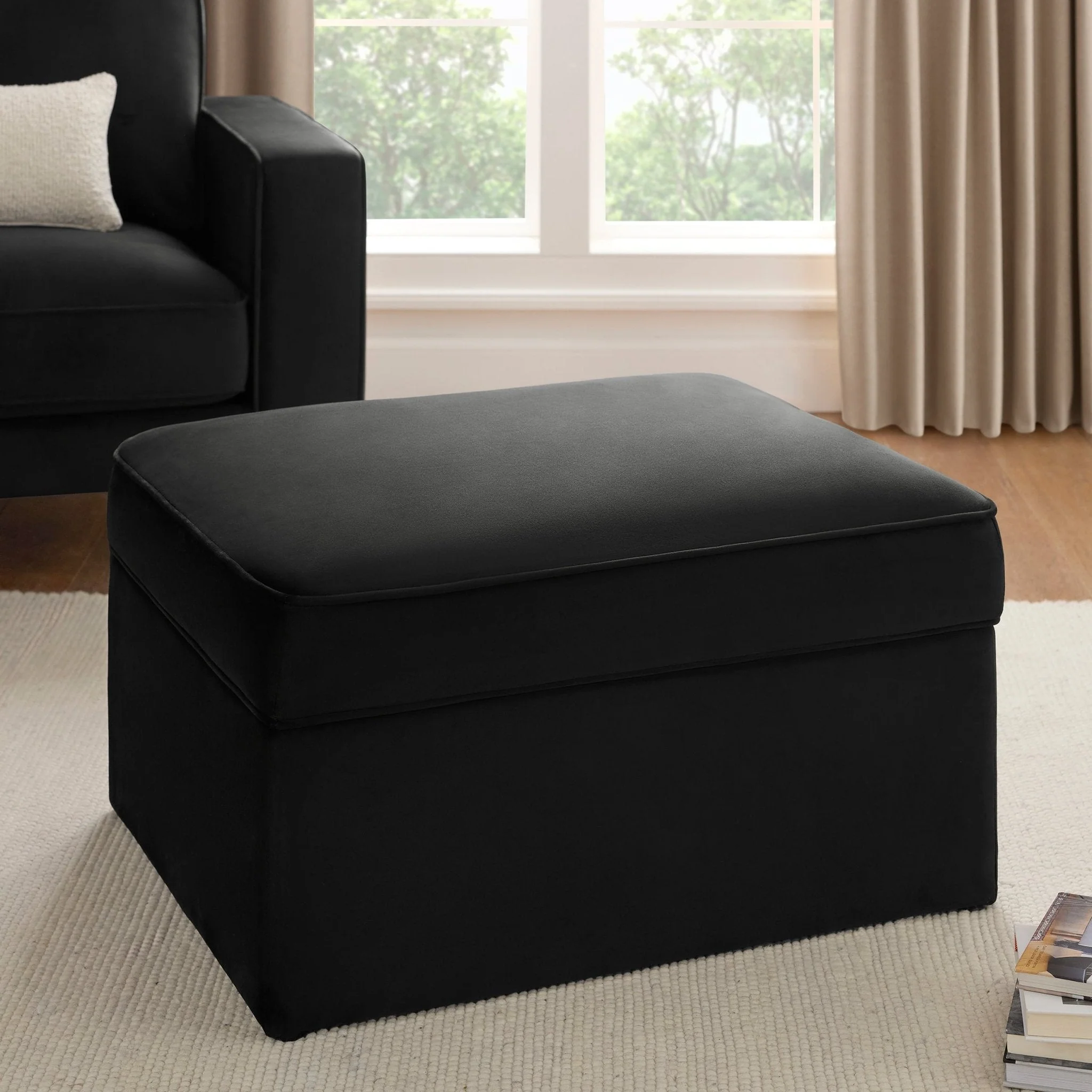 Soho Ottoman Storage Pouffe - Ink