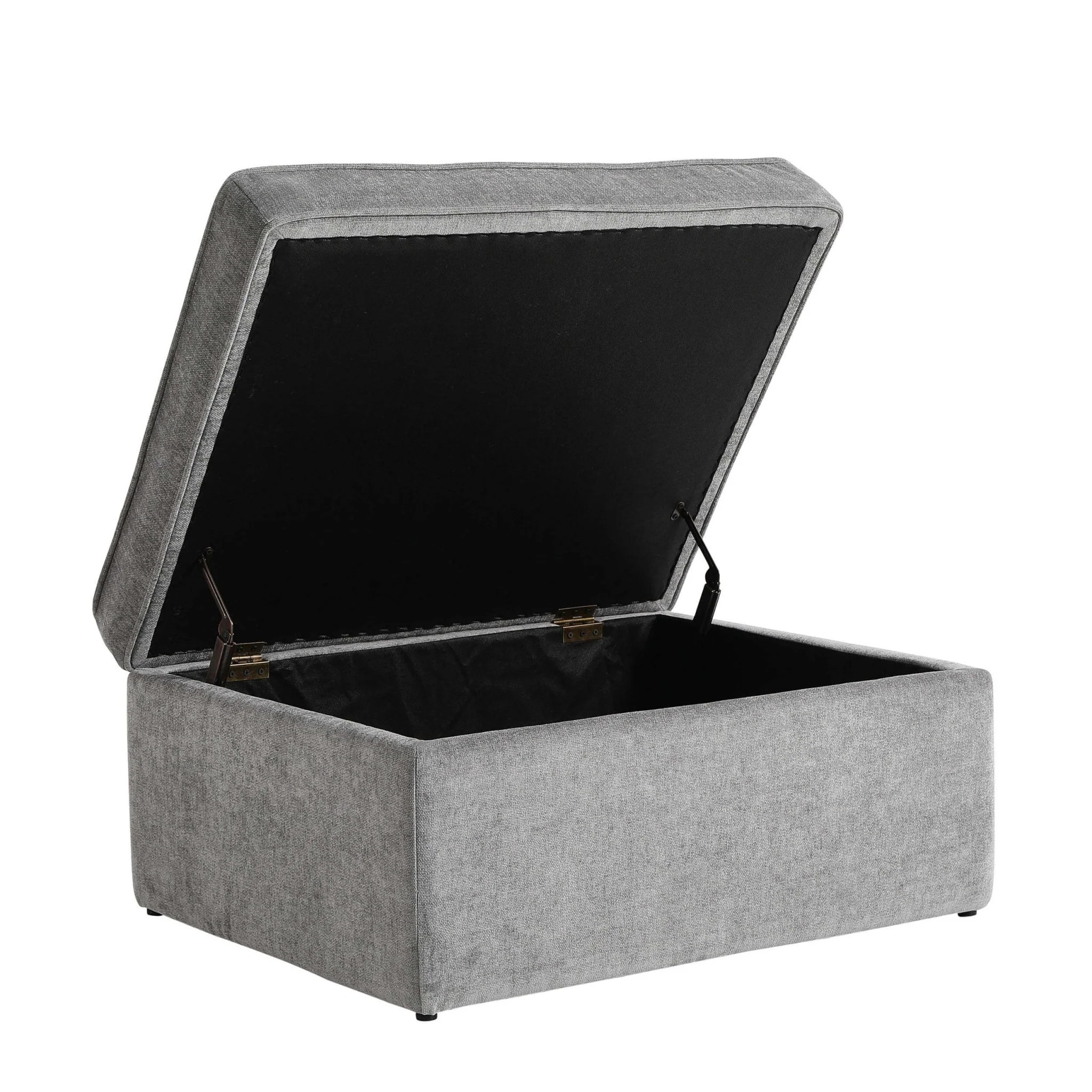 Soho Ottoman Storage Pouffe - Grey - Image 3