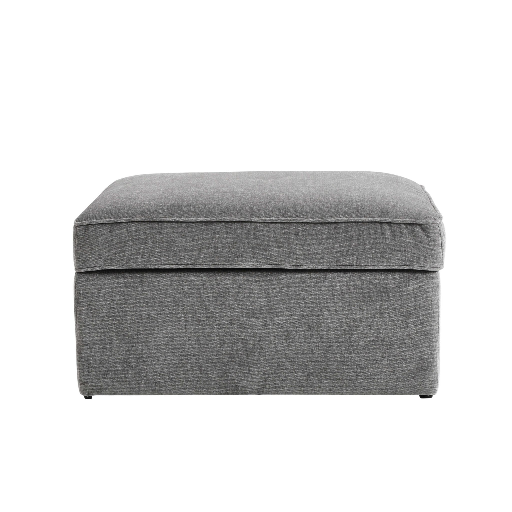 Soho Ottoman Storage Pouffe - Grey - Image 4