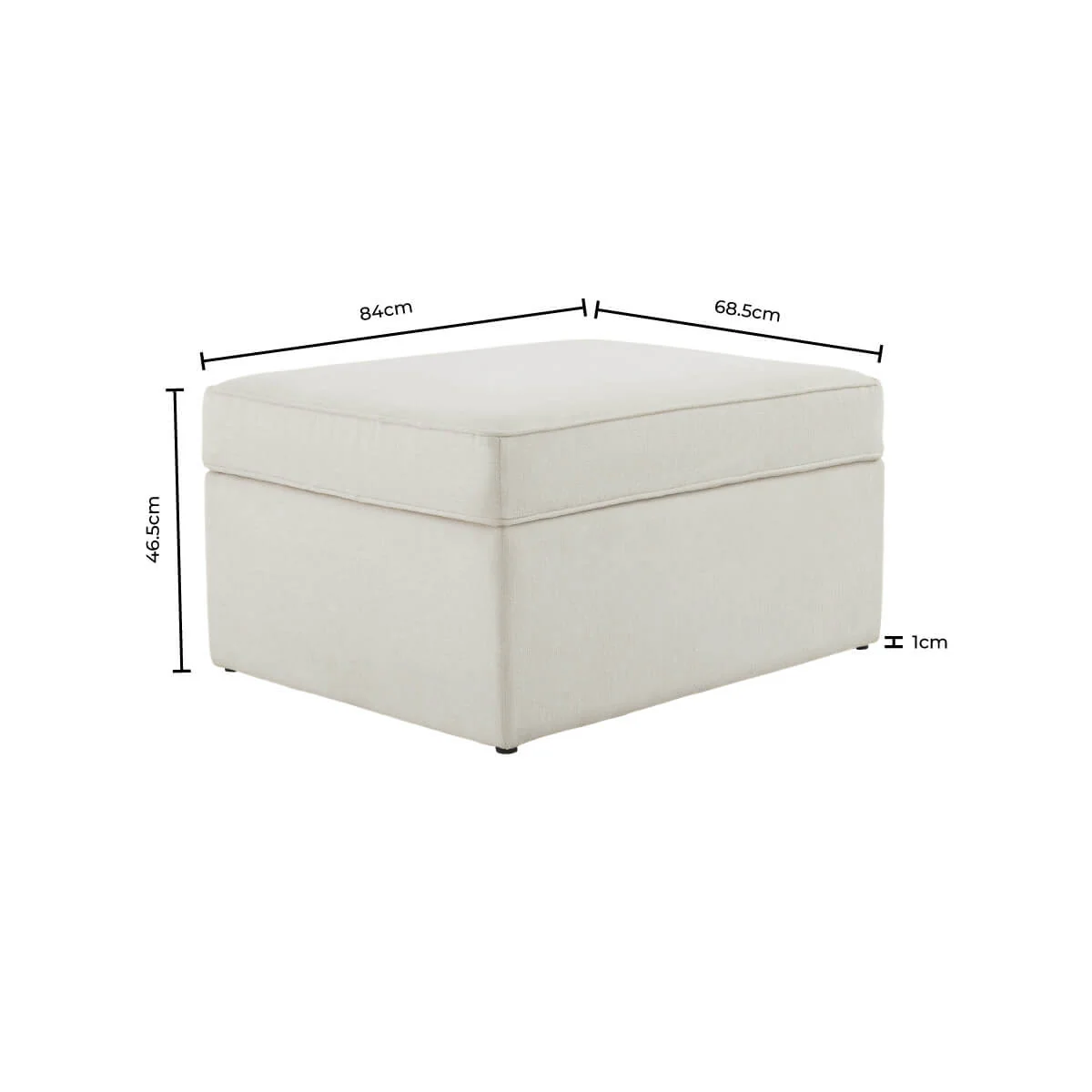 Soho Ottoman Storage Pouffe - Sand Stripe - Image 7