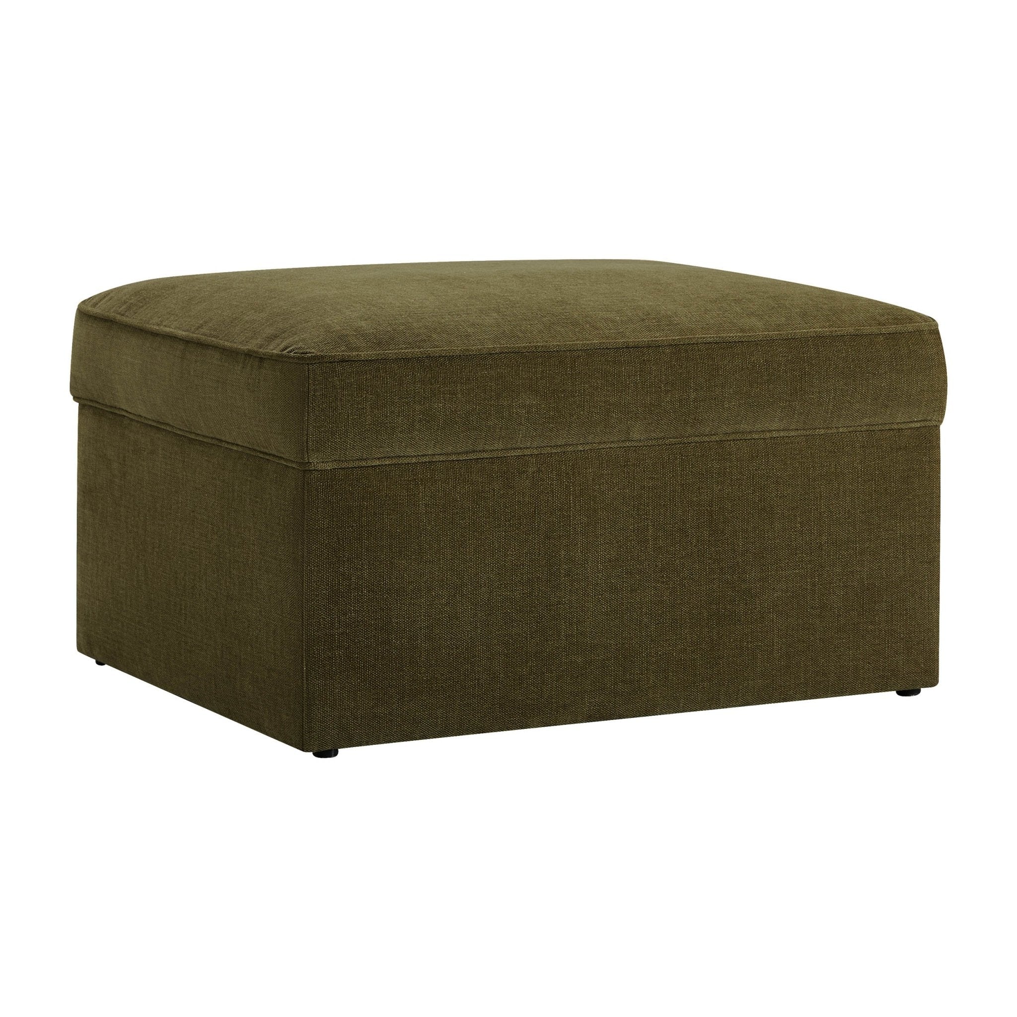 Soho Ottoman Storage Pouffe - Chenille Olive - Image 4