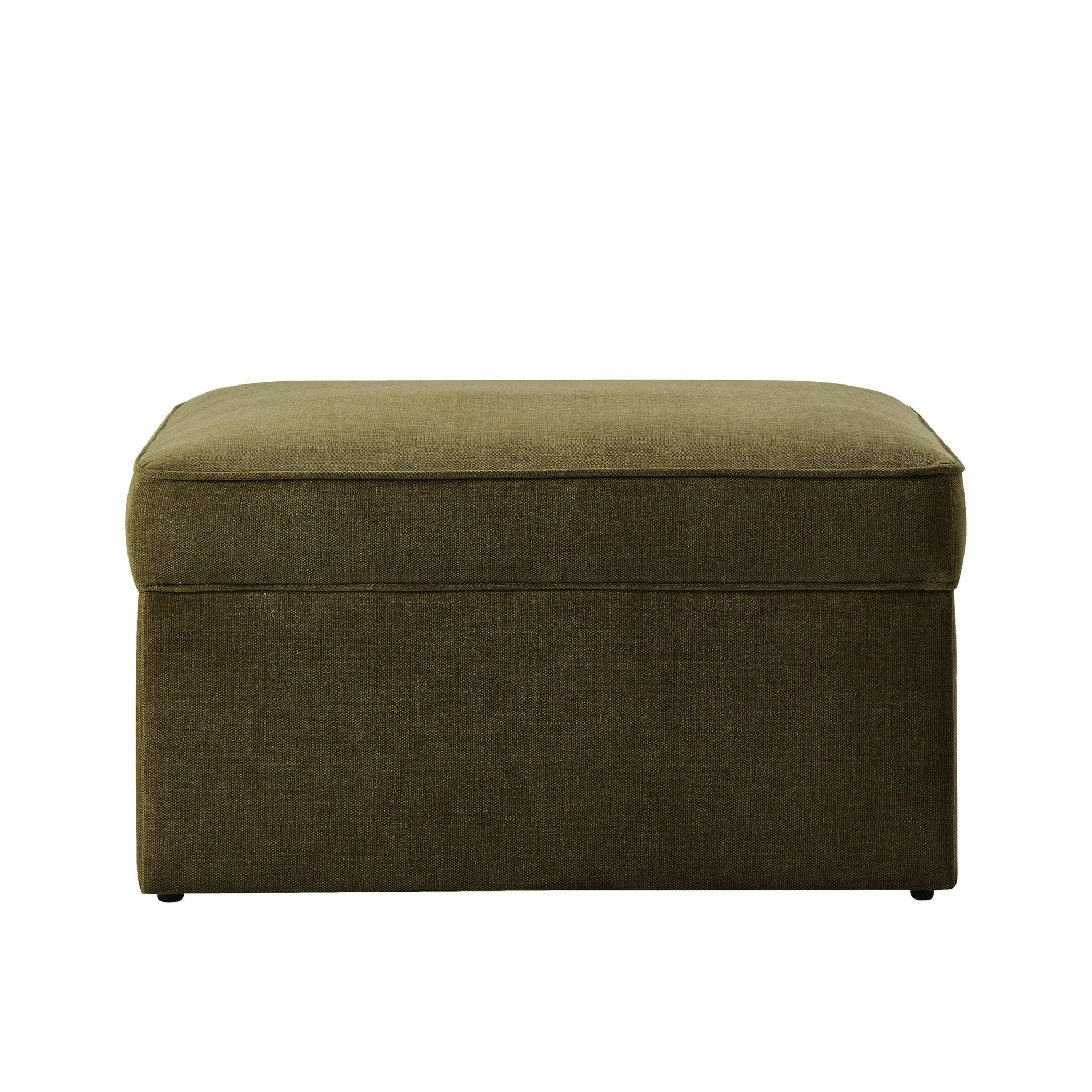 Soho Ottoman Storage Pouffe - Chenille Olive - Image 6