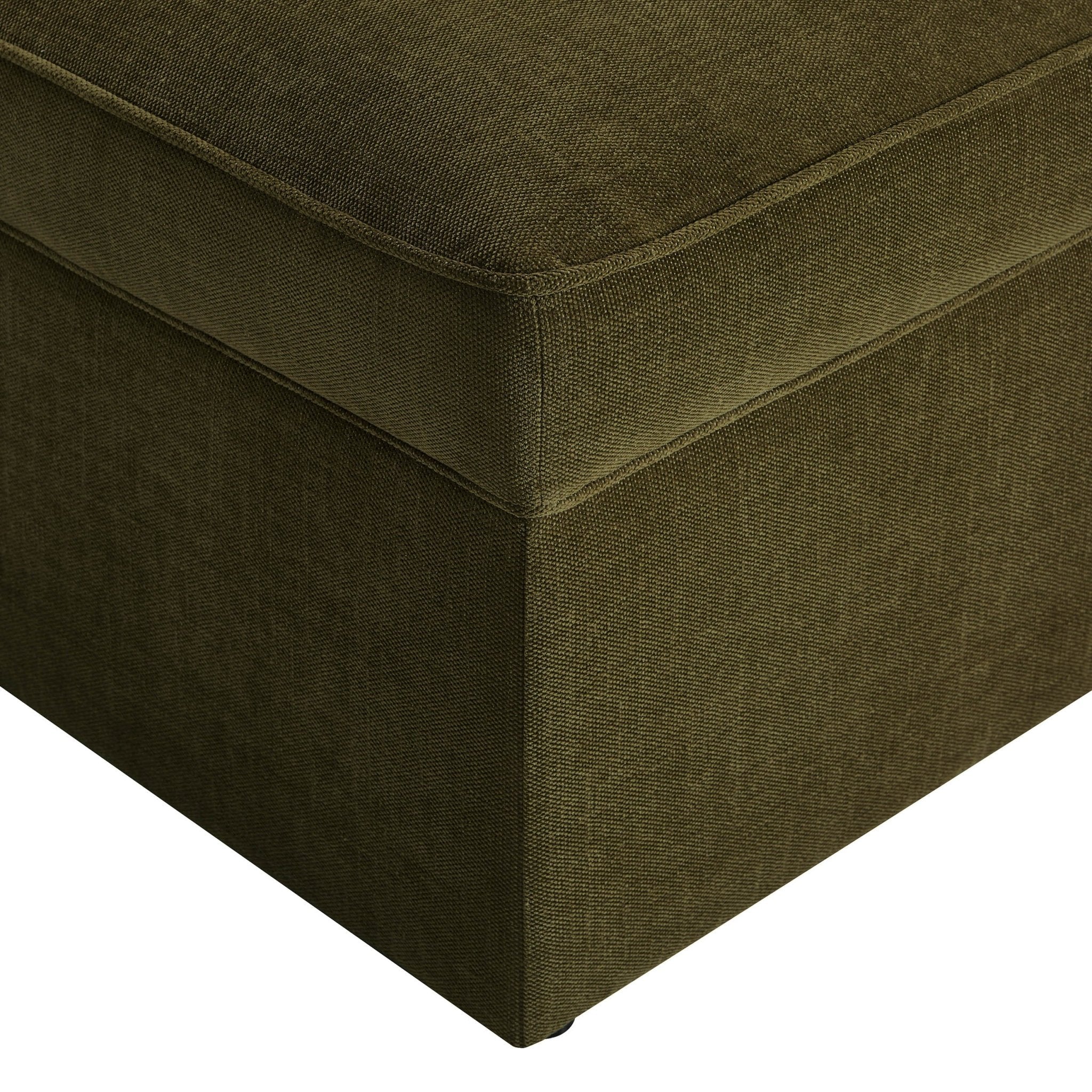 Soho Ottoman Storage Pouffe - Chenille Olive - Image 7