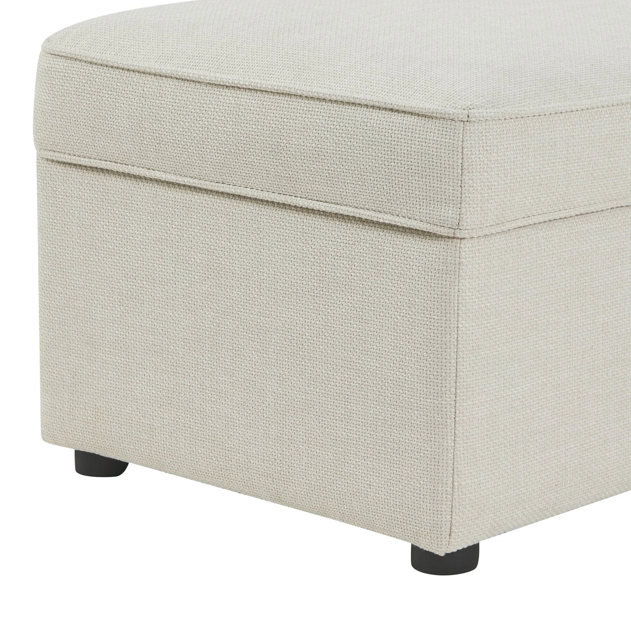 Soho Rectangle Ottoman Storage - Beige - Image 6