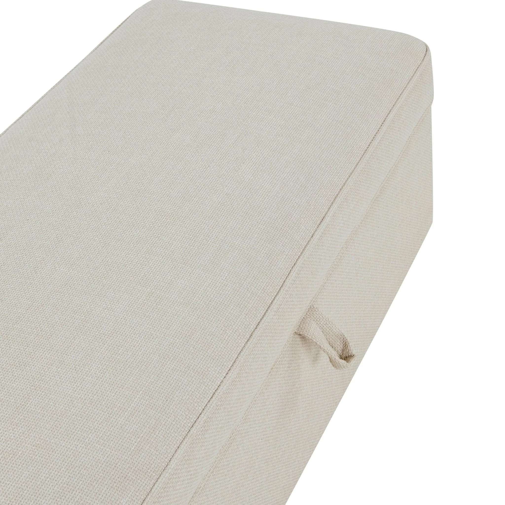Soho Rectangle Ottoman Storage - Beige - Image 7