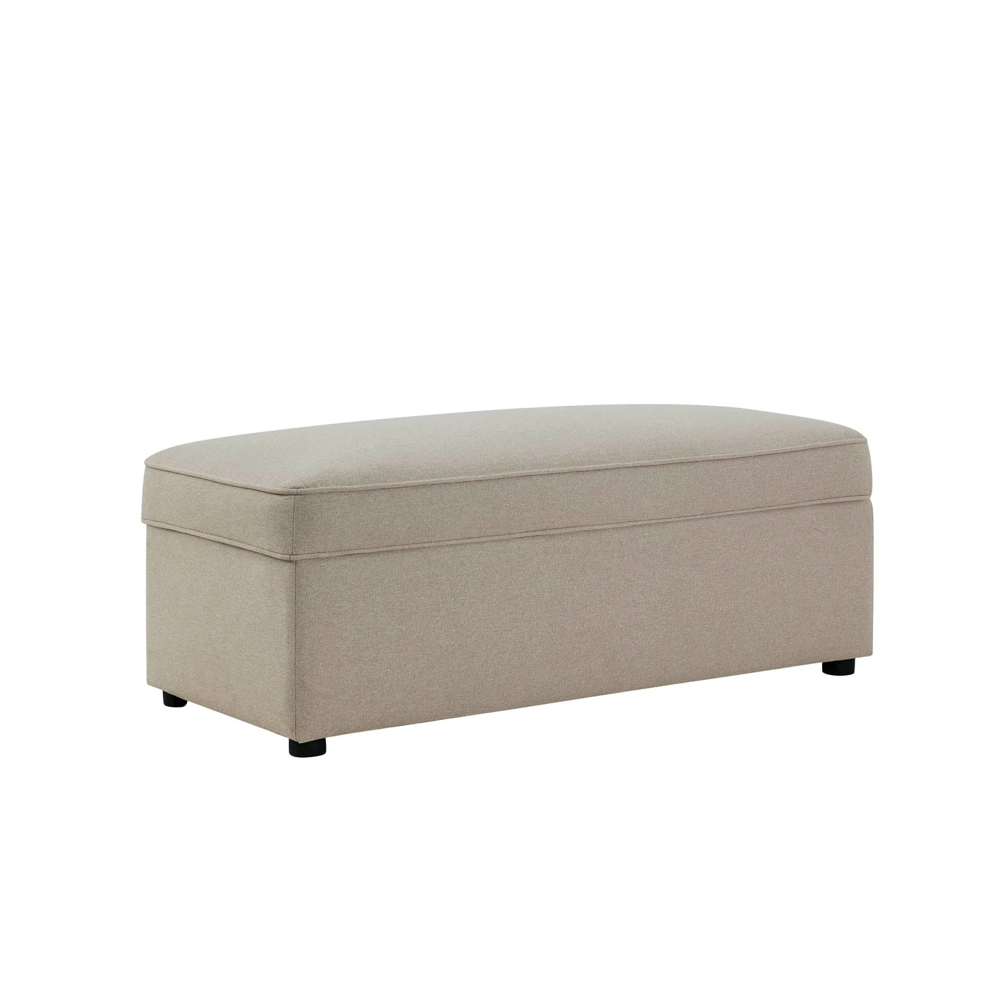 Soho Rectangle Ottoman Storage - Oatmeal - Image 4
